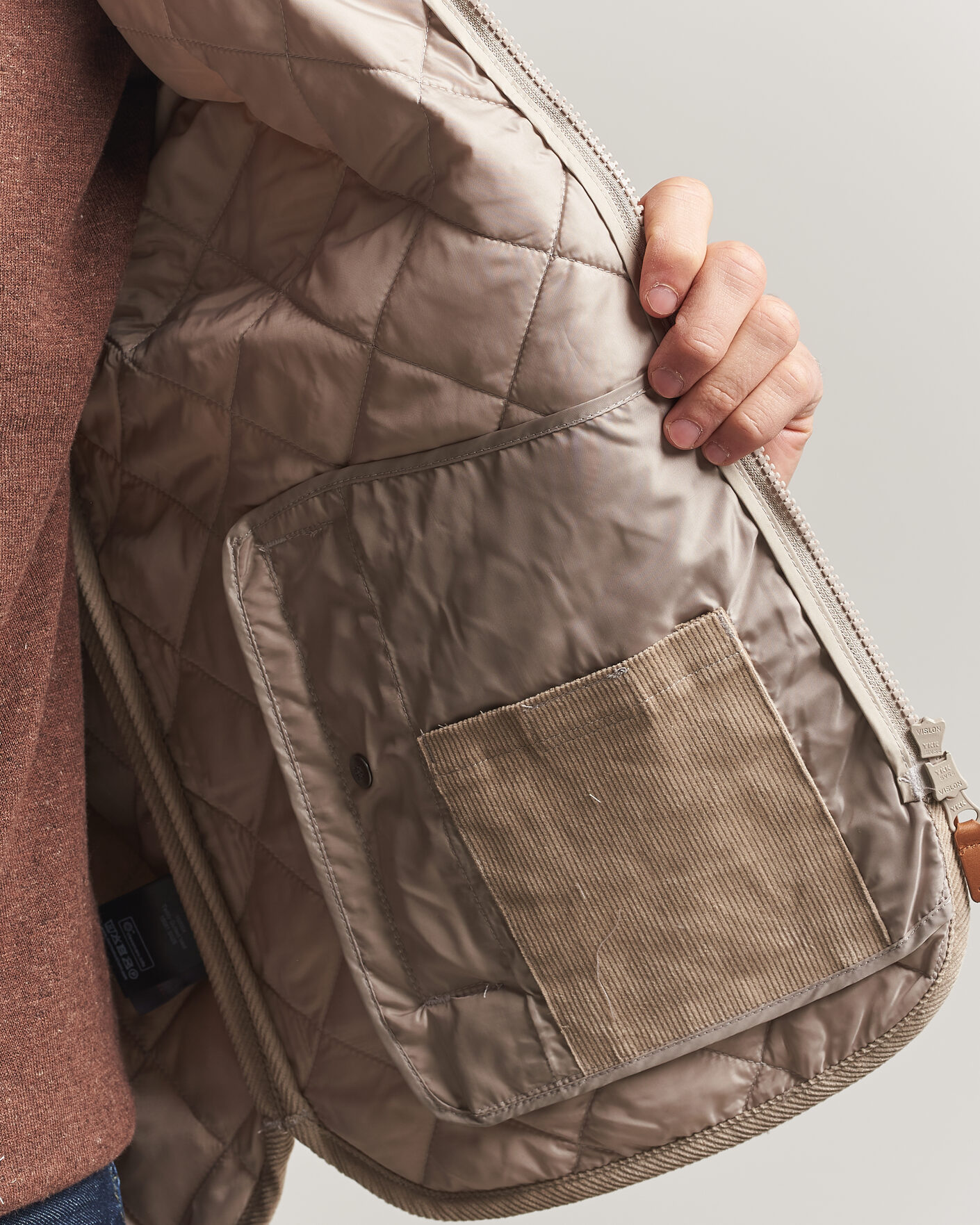 Men | Gilets | Morris | Teddy Quilted Vest Khaki
