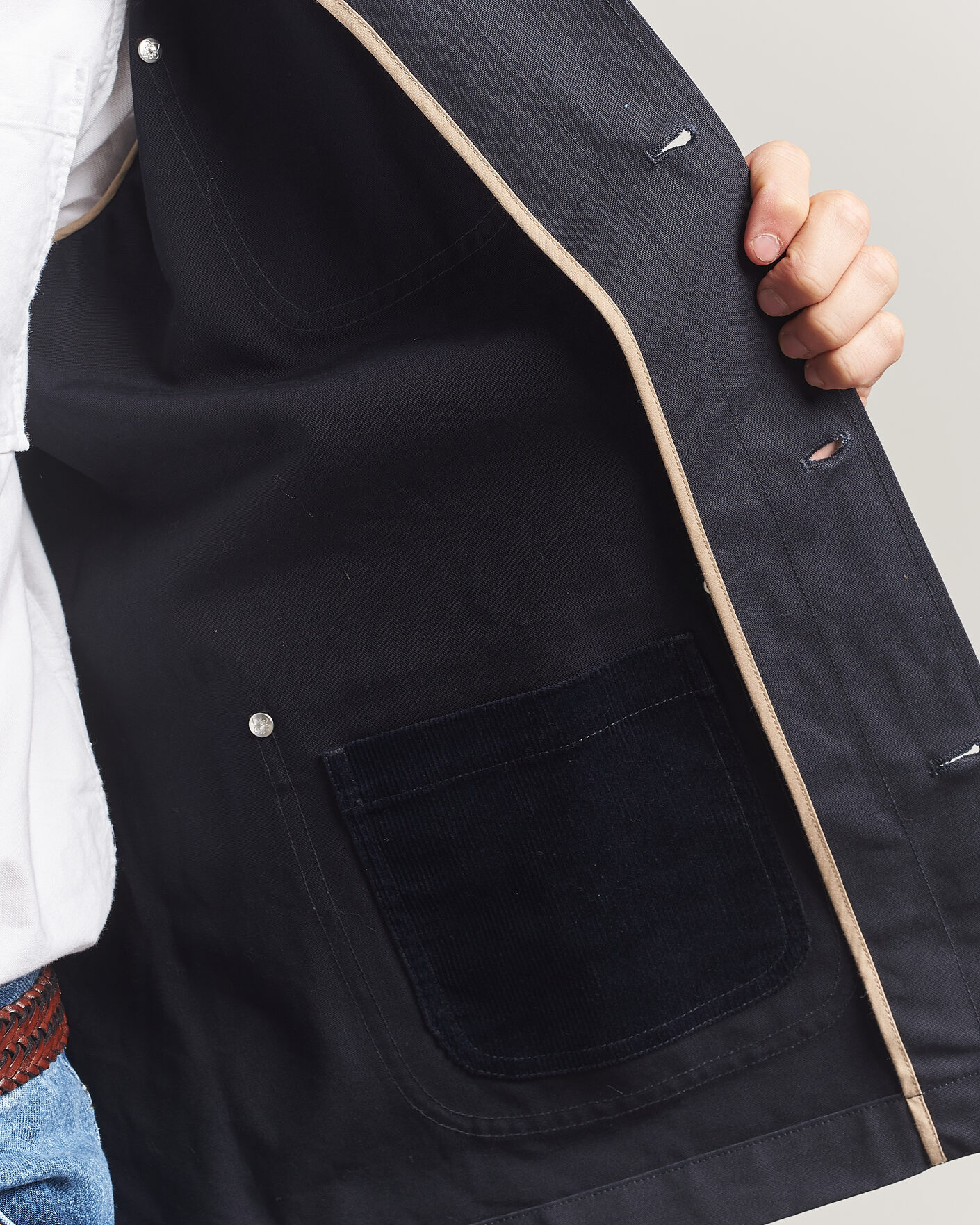 Men | Coats & Jackets | Morris | Belmont Wax Shirt Jacket Navy