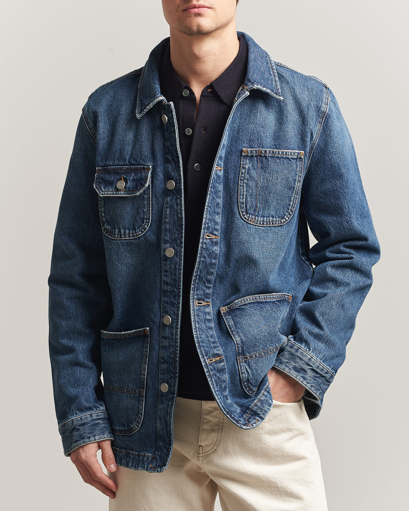 Men | Coats & Jackets | Morris | Denim Shirt Jacket Blue
