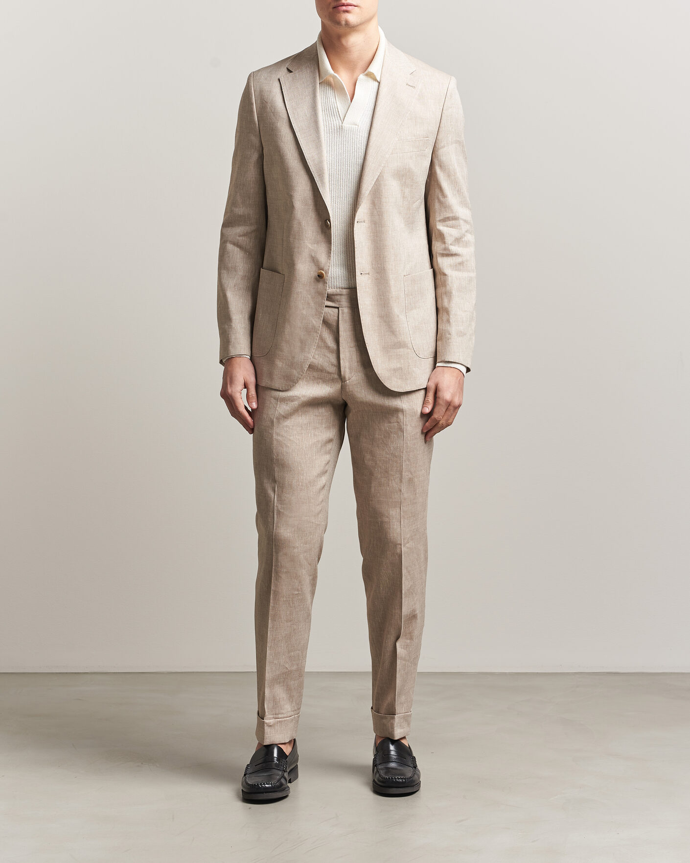 Men | Blazers | Morris | Linen Suit Blazer Khaki