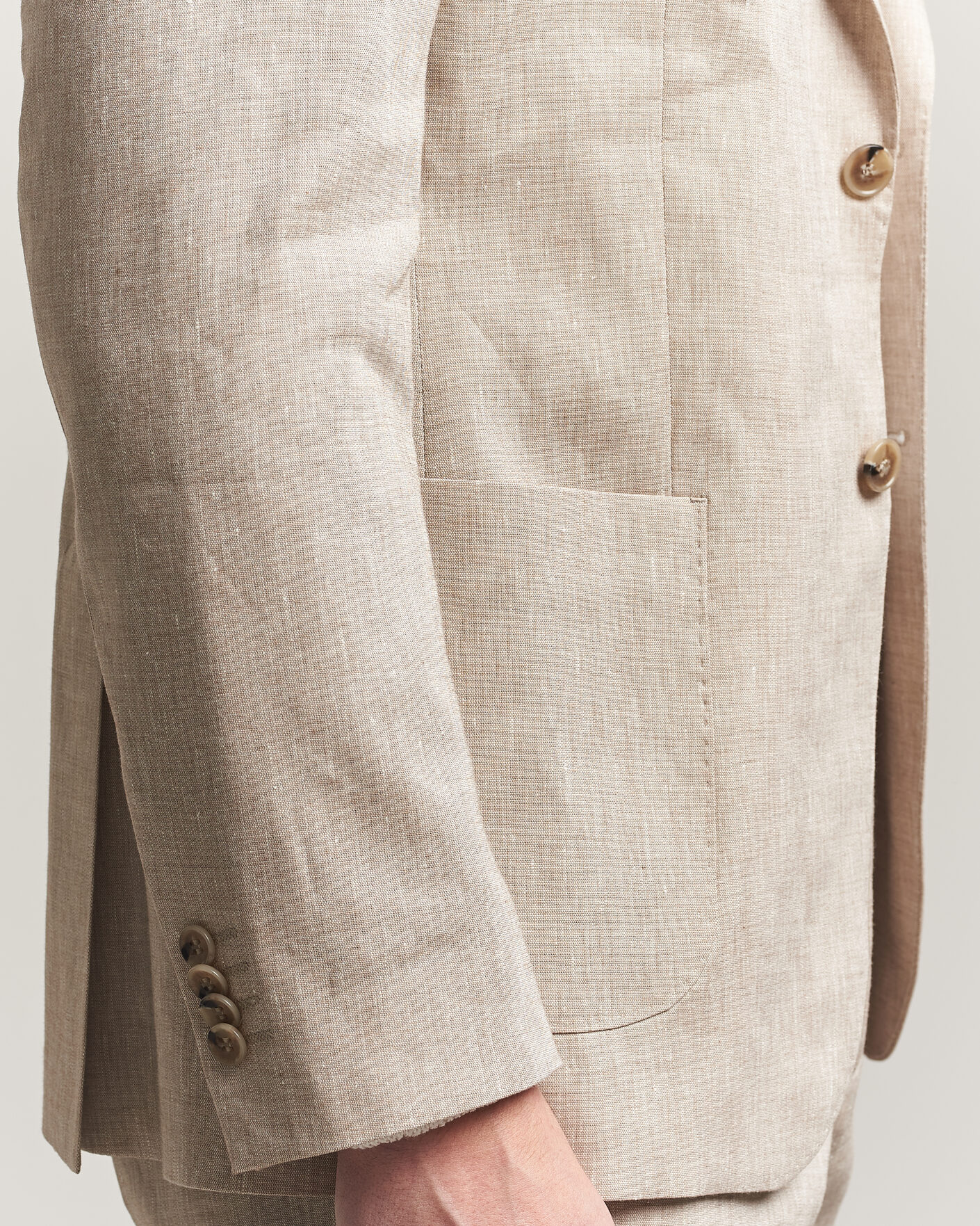 Men | Blazers | Morris | Linen Suit Blazer Khaki