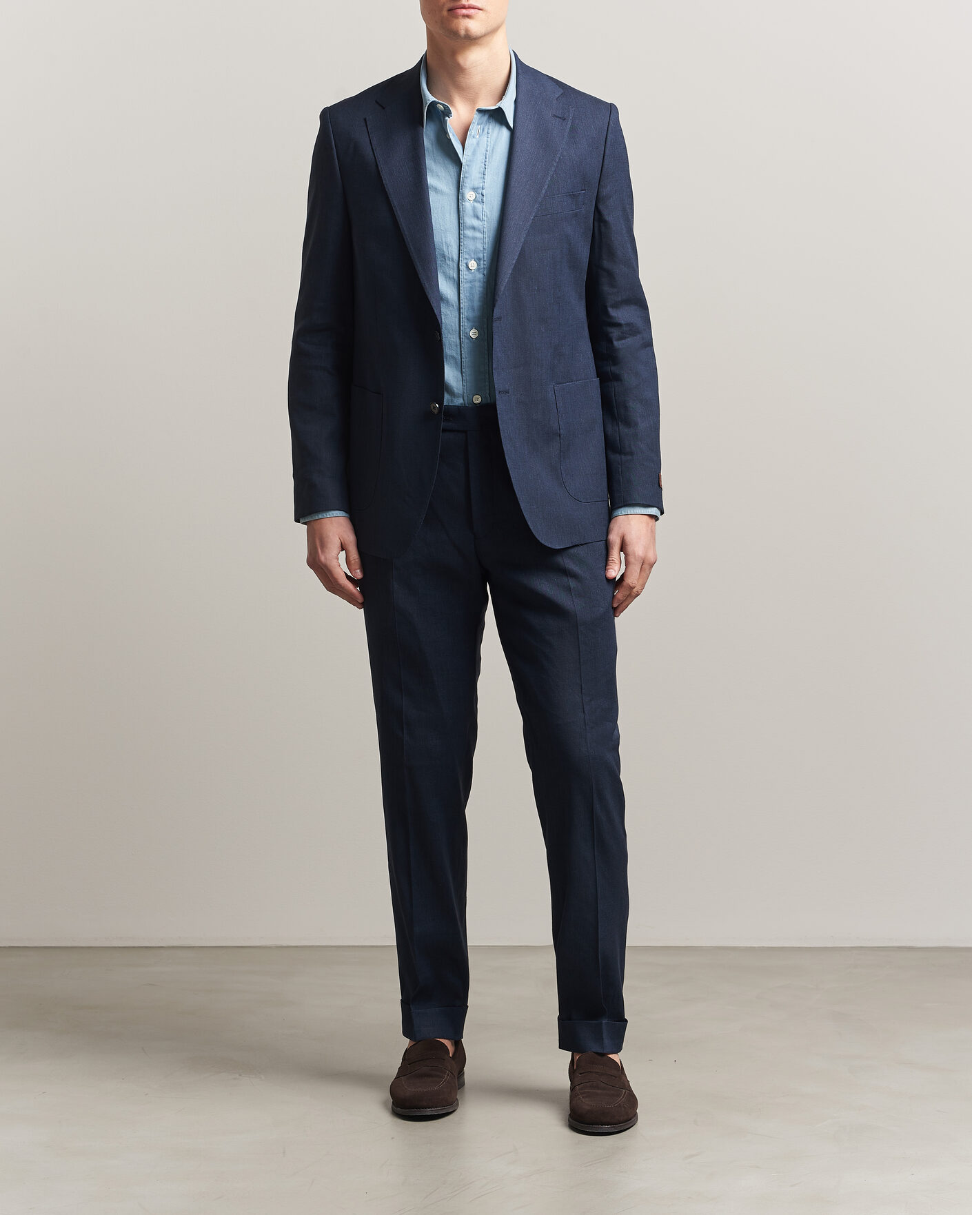 Men | Blazers | Morris | Linen Suit Blazer Navy