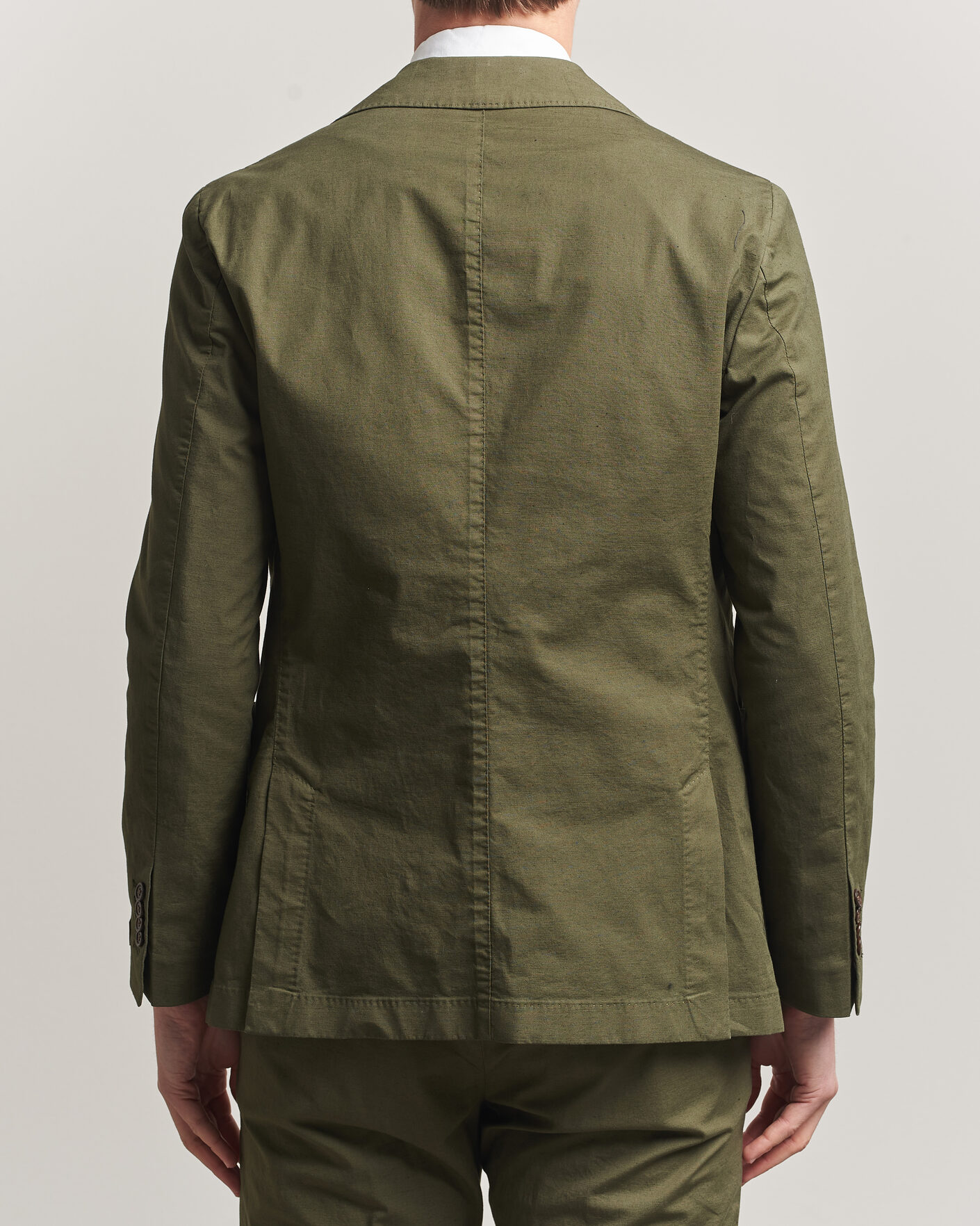 Men | Blazers | Morris | Washed Cotton Suit Blazer Olive