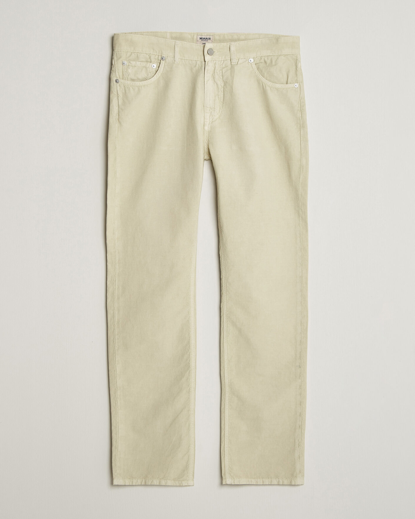 Men | Trousers | Morris | James Washed Linen 5-Pocket Pants Khaki