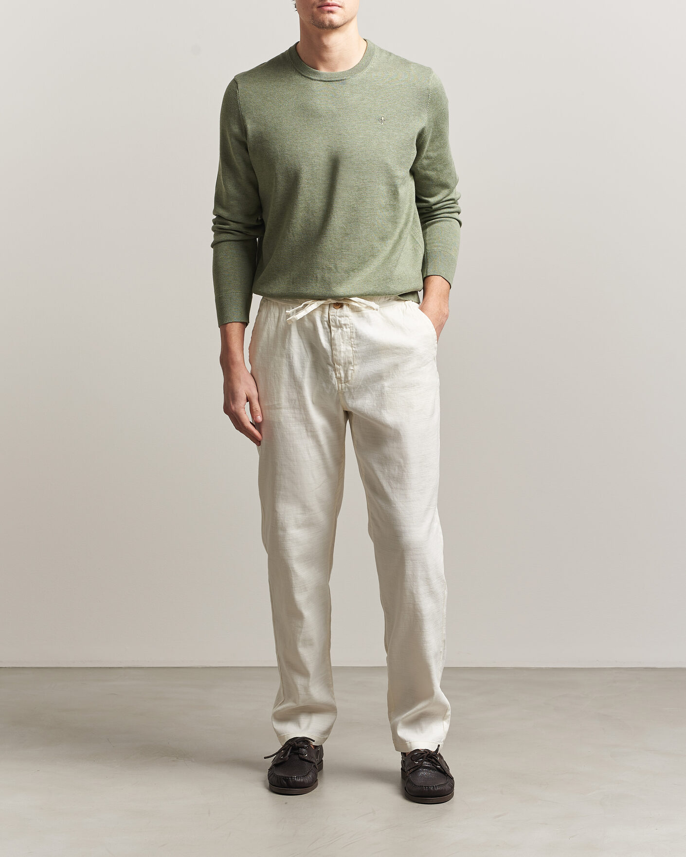 Men | Trousers | Morris | Fenix Linen Trousers Off White