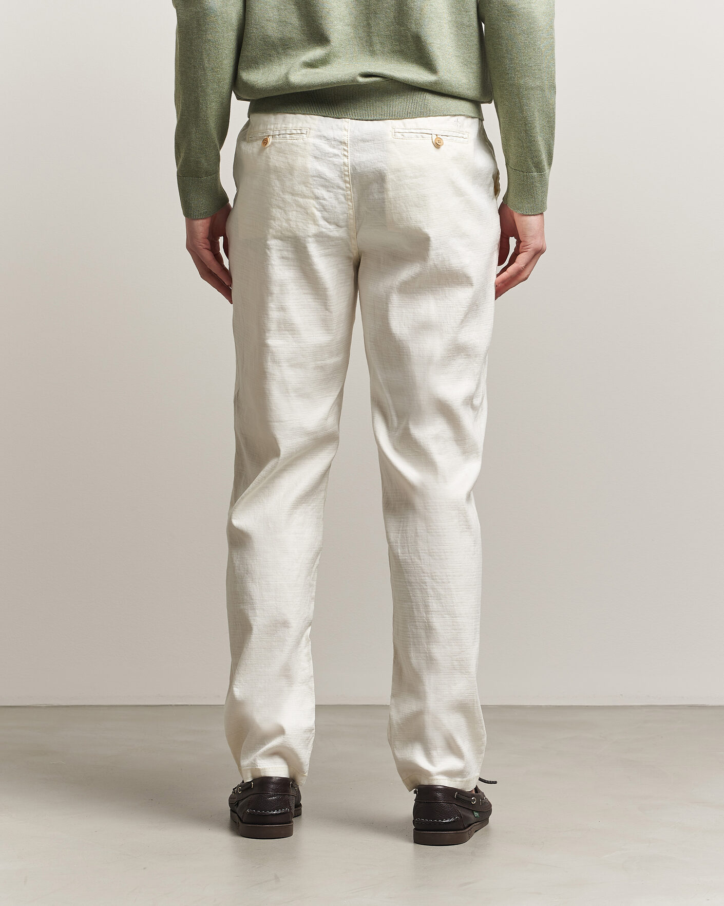 Men | Trousers | Morris | Fenix Linen Trousers Off White