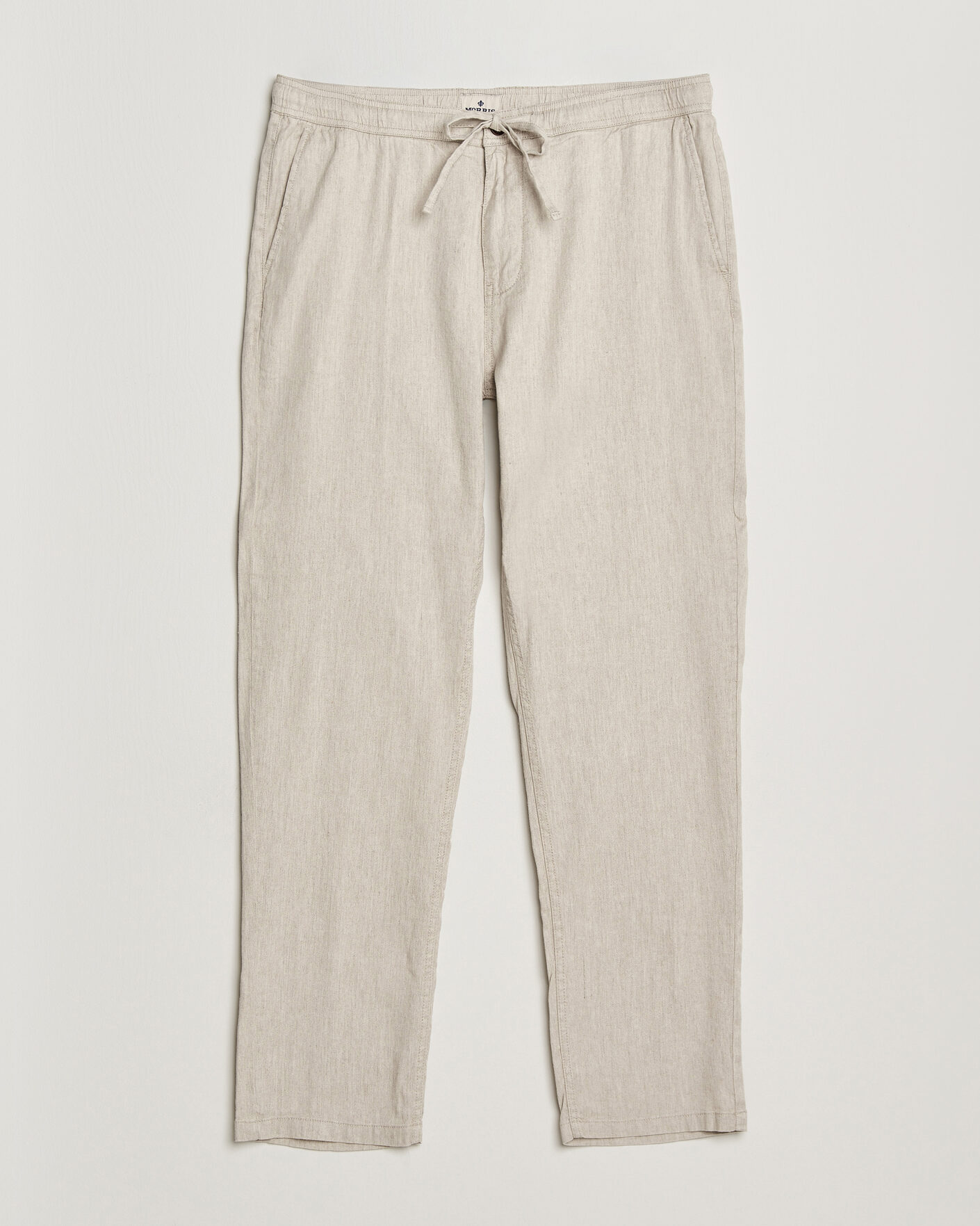 Morris Fenix Linen Trousers Khaki at CareOfCarl.com