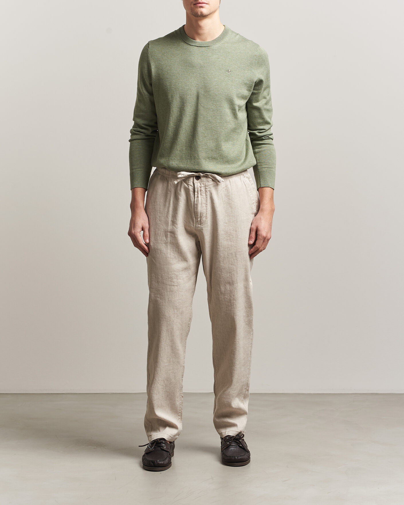 Men | Trousers | Morris | Fenix Linen Trousers Khaki