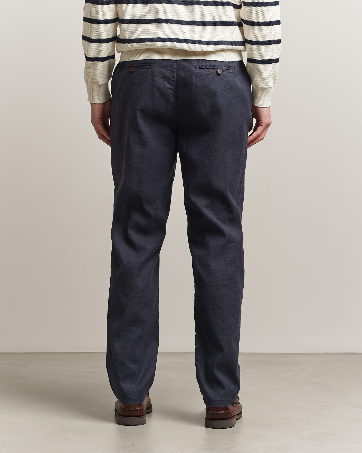 Men | Trousers | Morris | Fenix Linen Trousers Navy