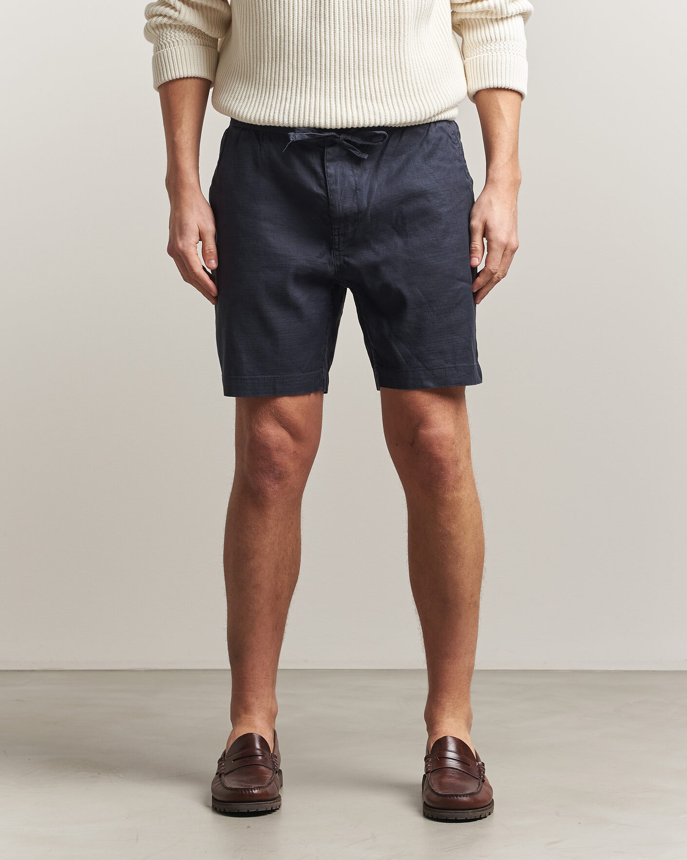Men | Shorts | Morris | Fenix Linen Shorts Dark Blue