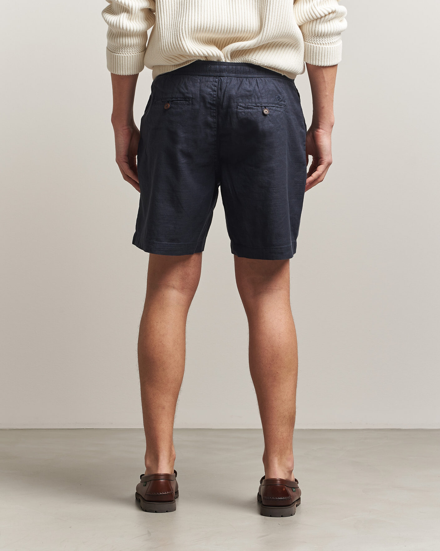 Men | Shorts | Morris | Fenix Linen Shorts Dark Blue