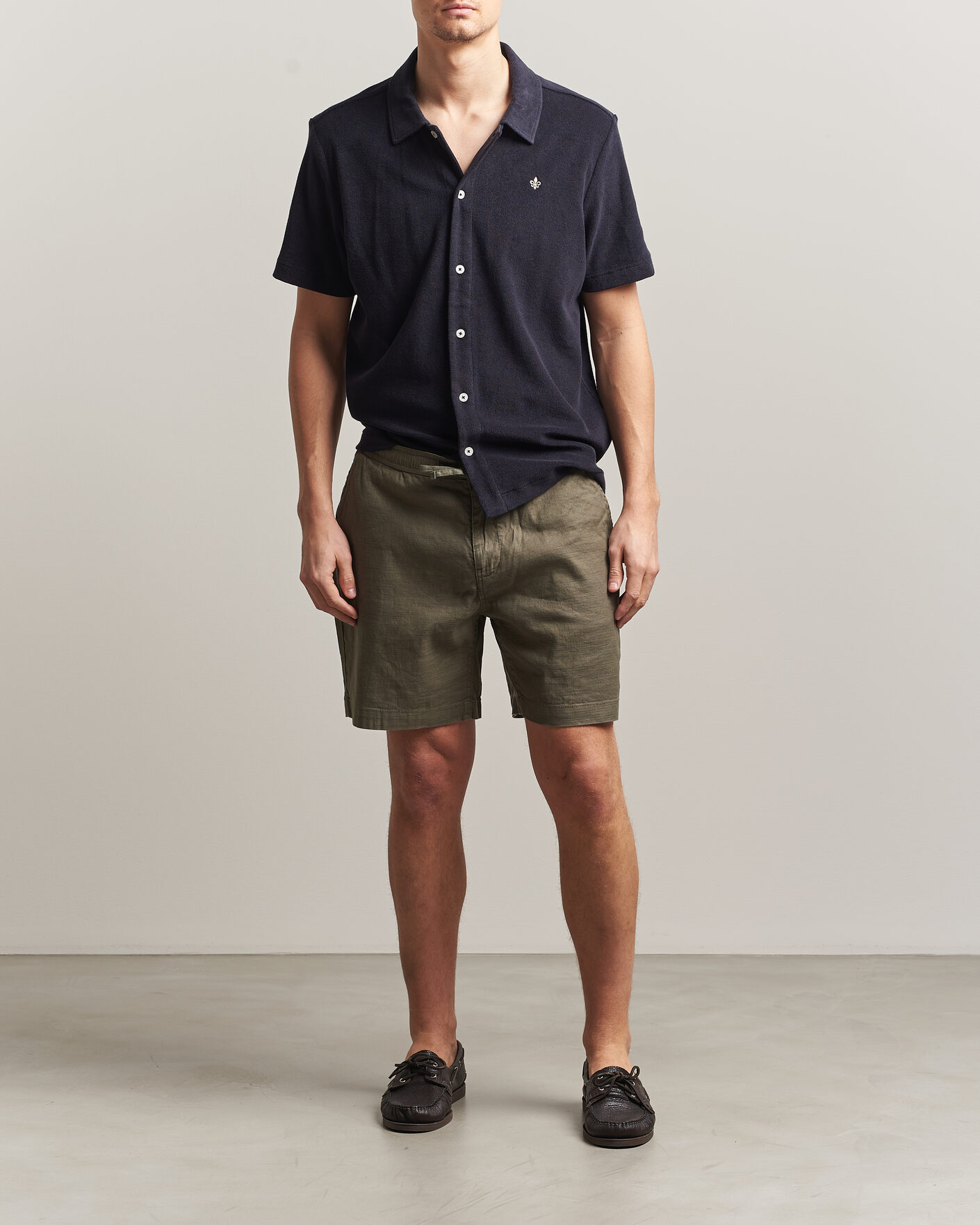Men | Shorts | Morris | Fenix Linen Shorts Olive