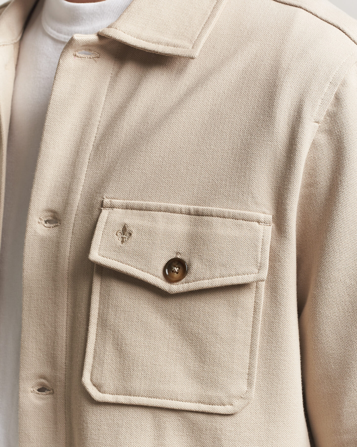Men | Shirts | Morris | Andrew Jersey Overshirt Khaki