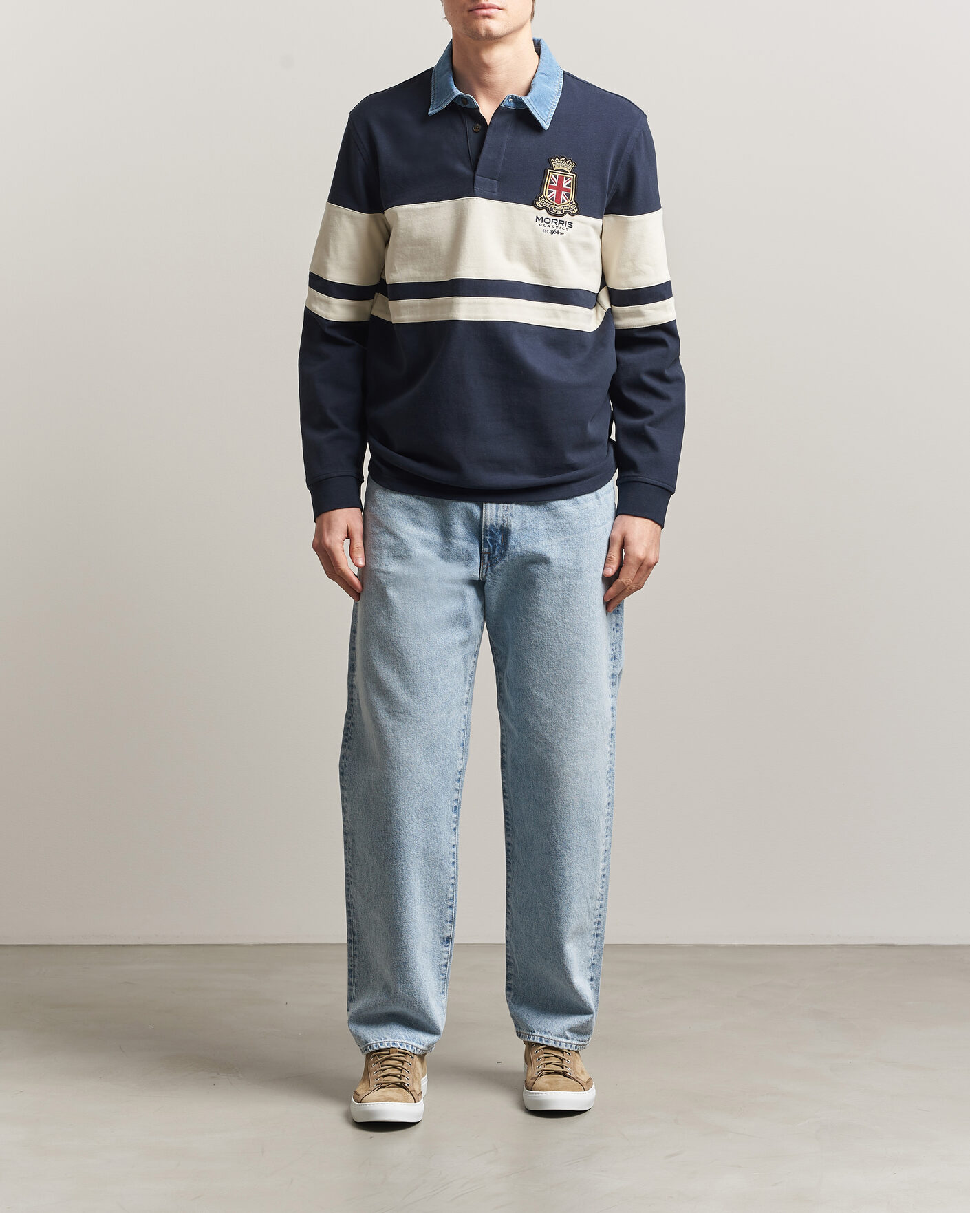 Men | Sweaters & Knitwear | Morris | Weston Rugger Blue/White