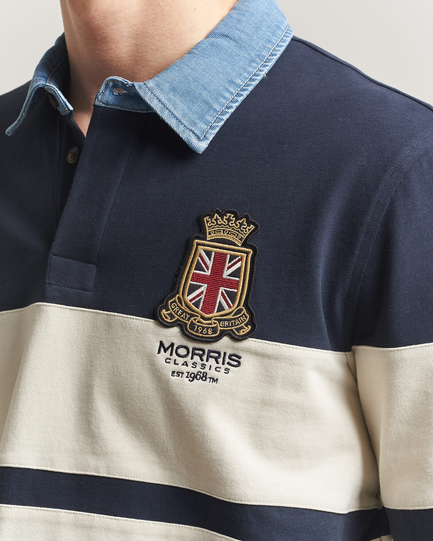Men | Sweaters & Knitwear | Morris | Weston Rugger Blue/White