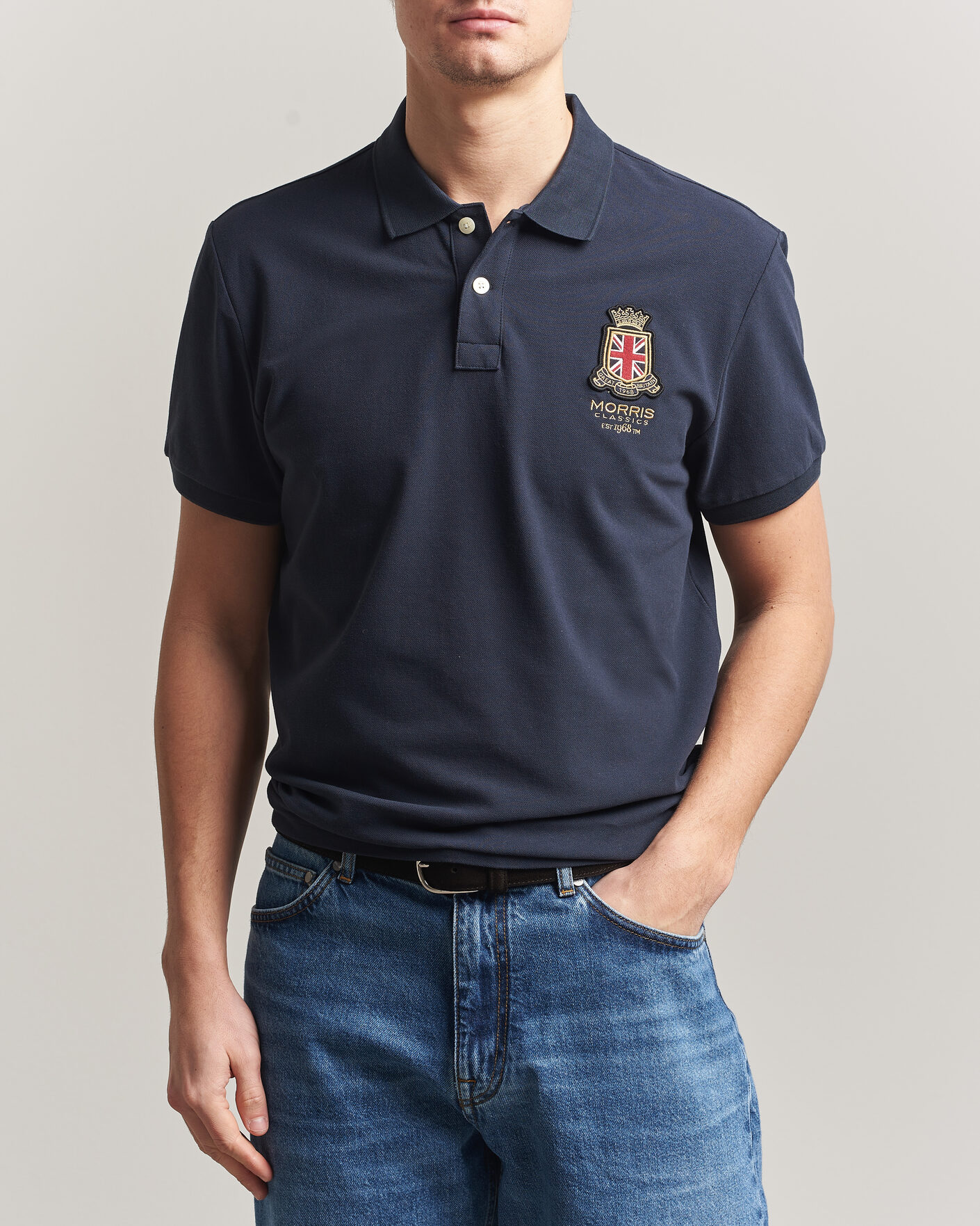 Men | Polo Shirts | Morris | Barton Pique Navy