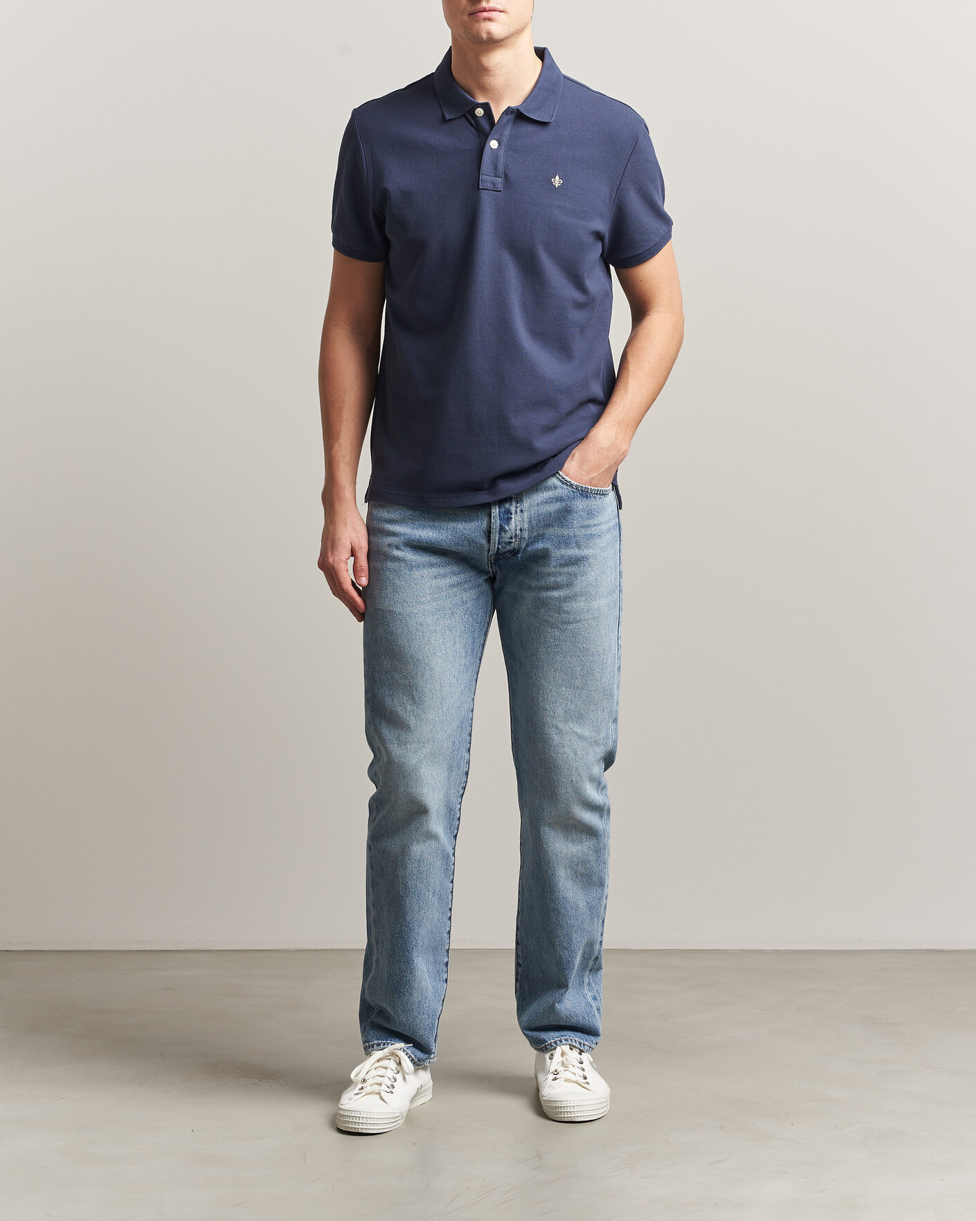Men | Polo Shirts | Morris | New Pique Dark Blue