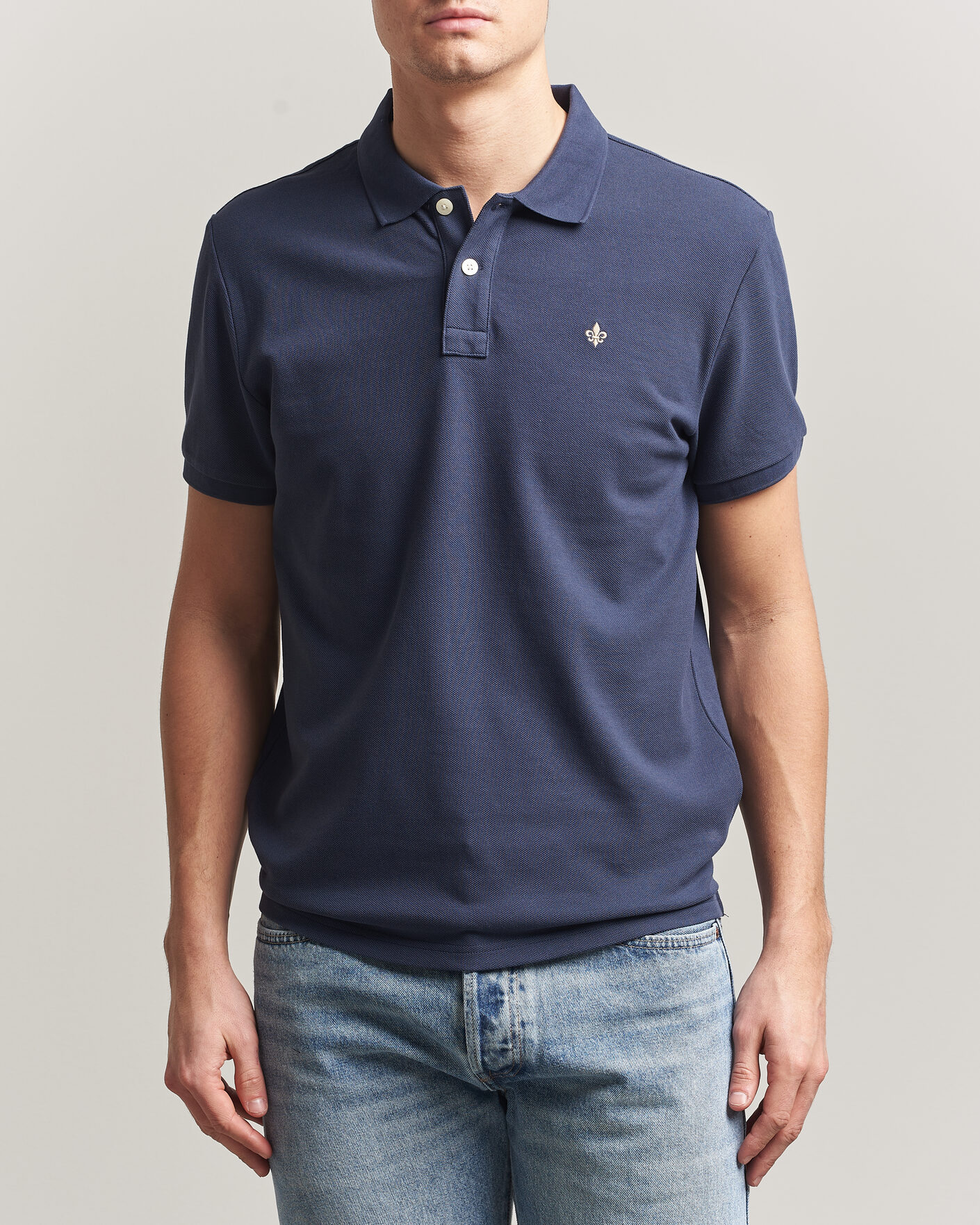 Men | Polo Shirts | Morris | New Pique Dark Blue