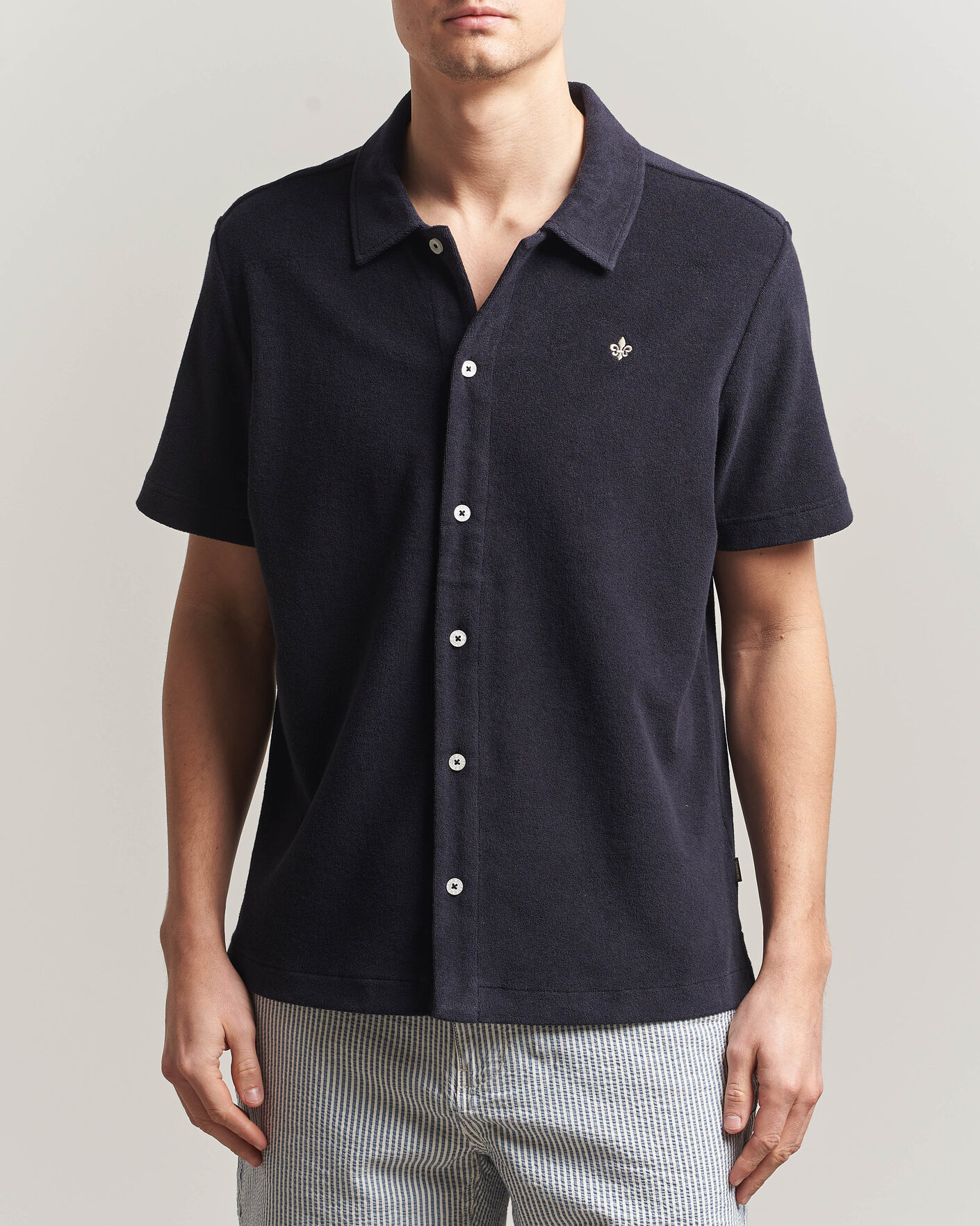Men | Polo Shirts | Morris | Lily Terry Shirt Navy