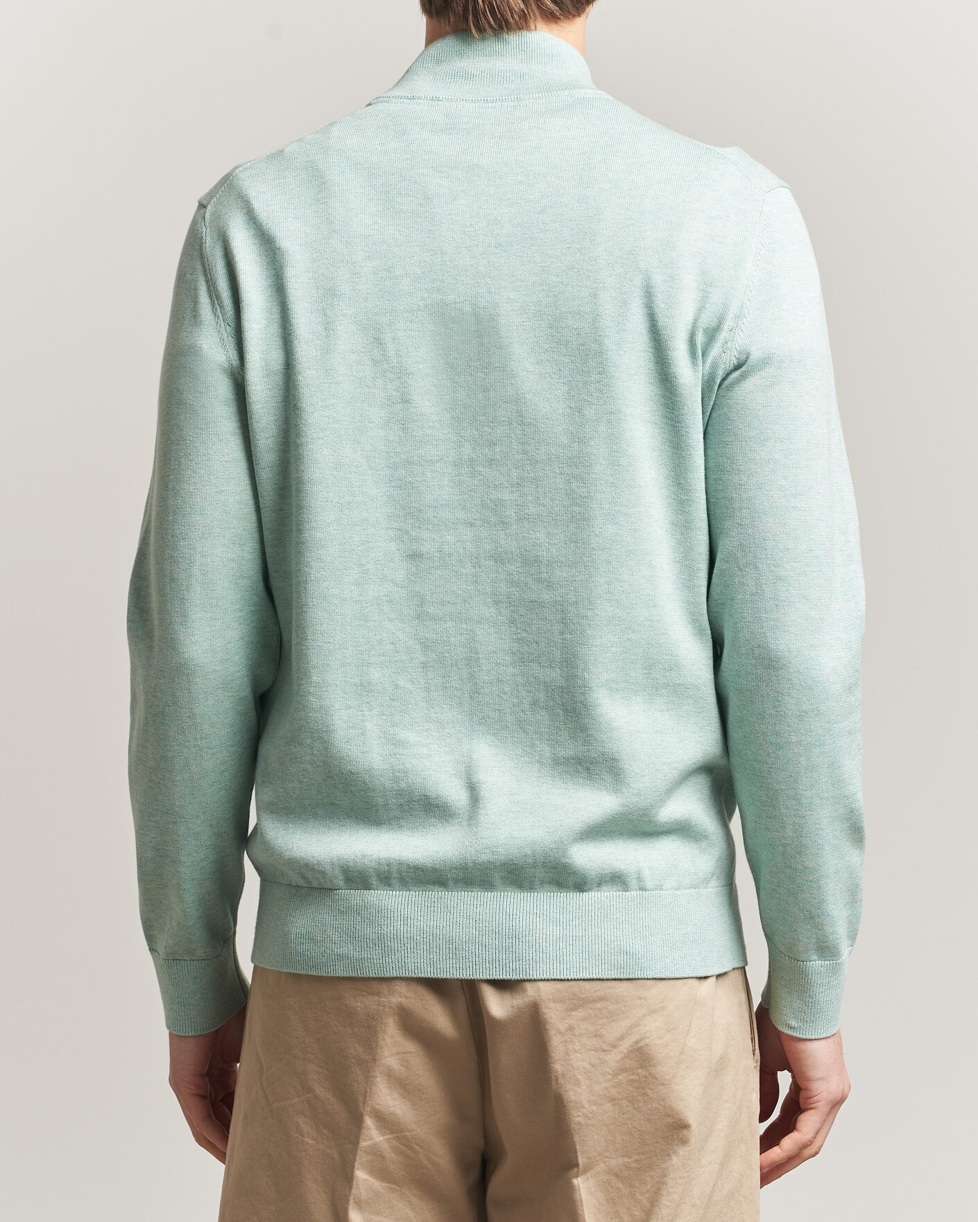 Men | Sweaters & Knitwear | Morris | Riley Half-Zip Green