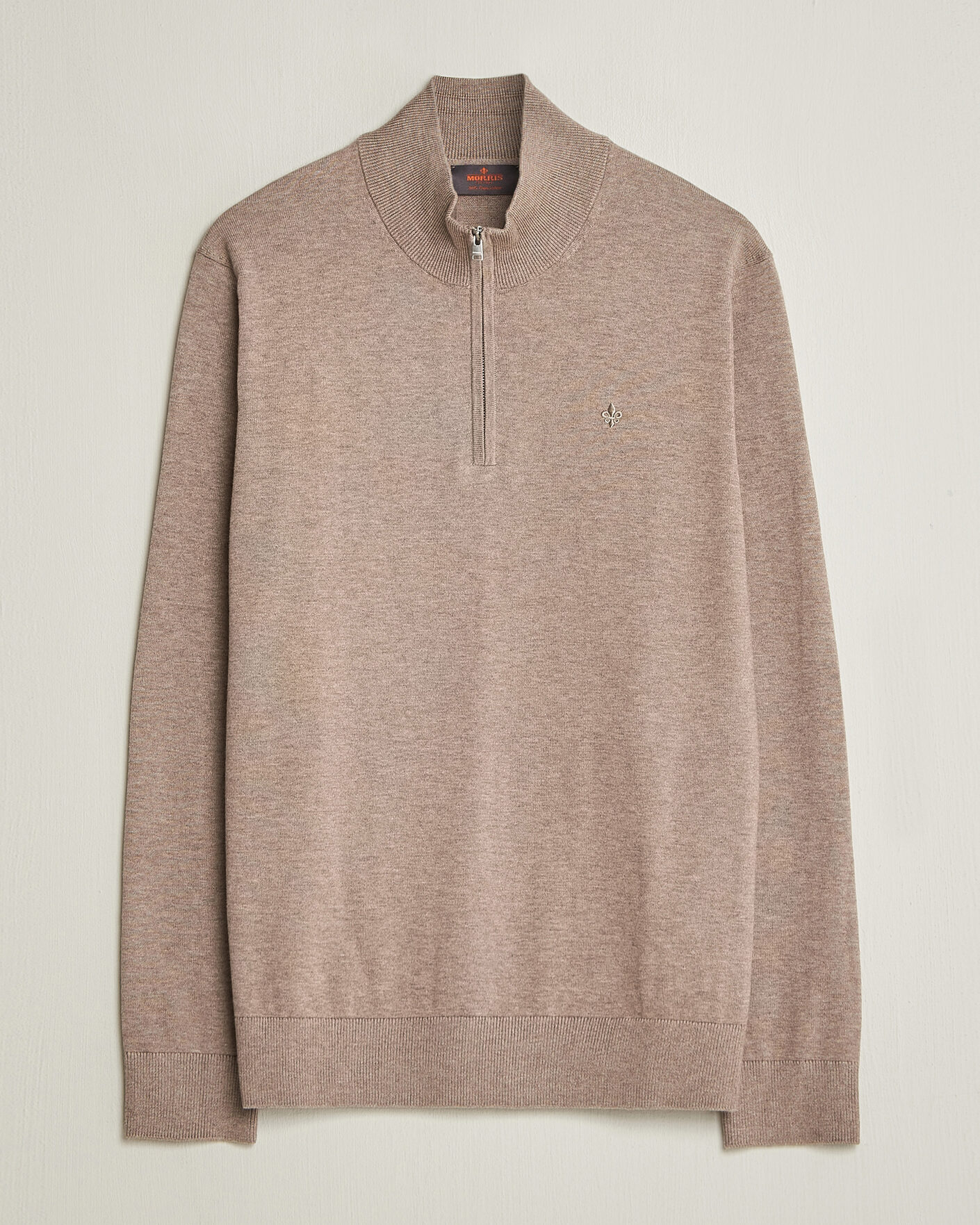 Men | Sweaters & Knitwear | Morris | Riley Half-Zip Brown