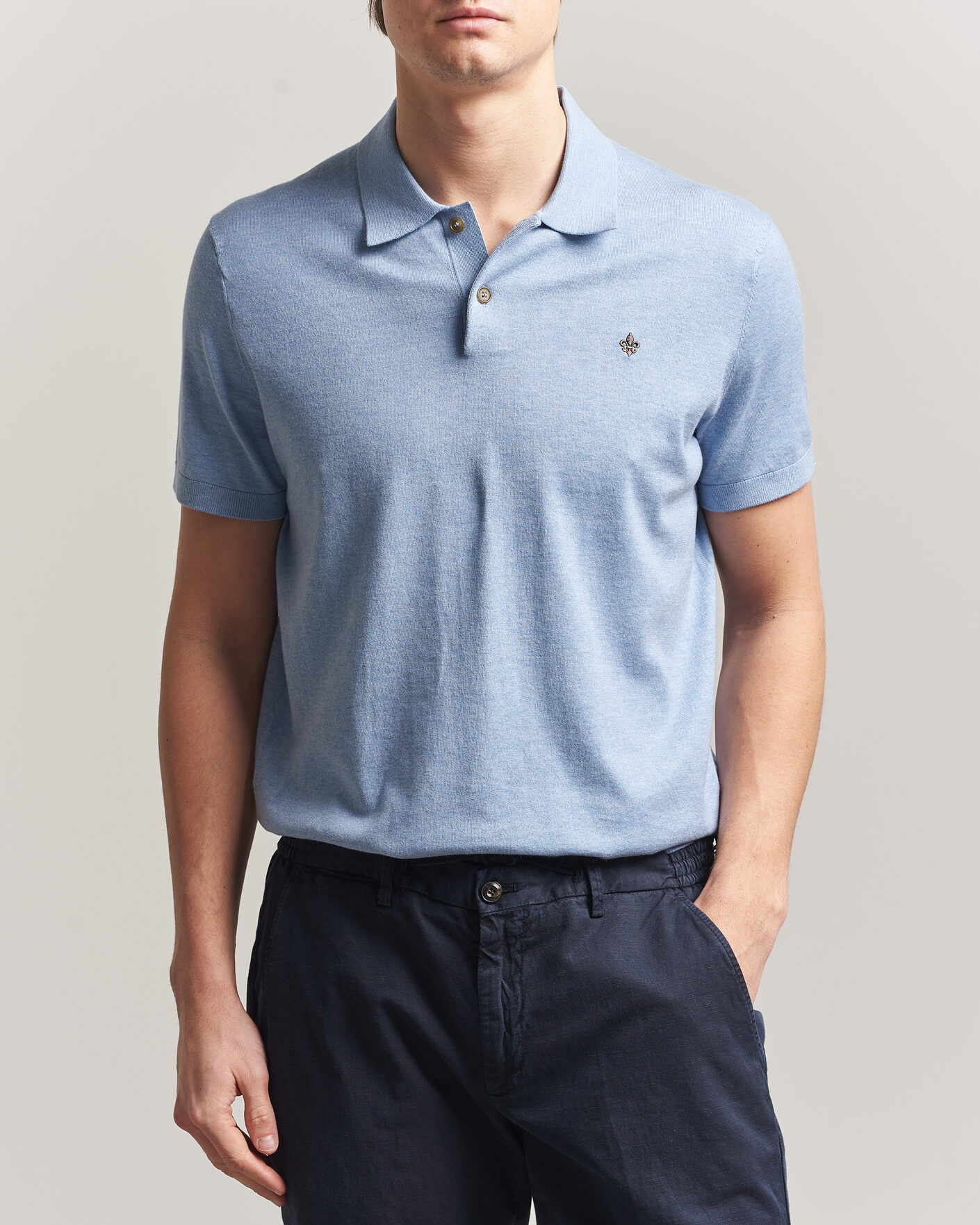Men | Polo Shirts | Morris | Riley Short Sleeve Polo Light Blue