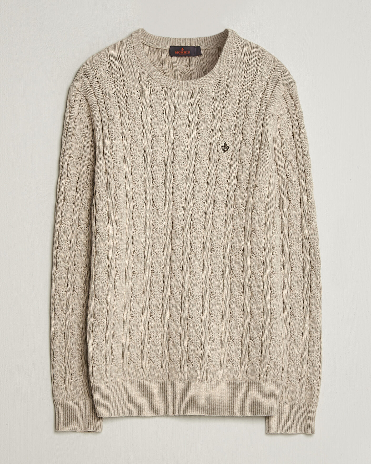 Men | Sweaters & Knitwear | Morris | Ethan Cable Oneck Khaki