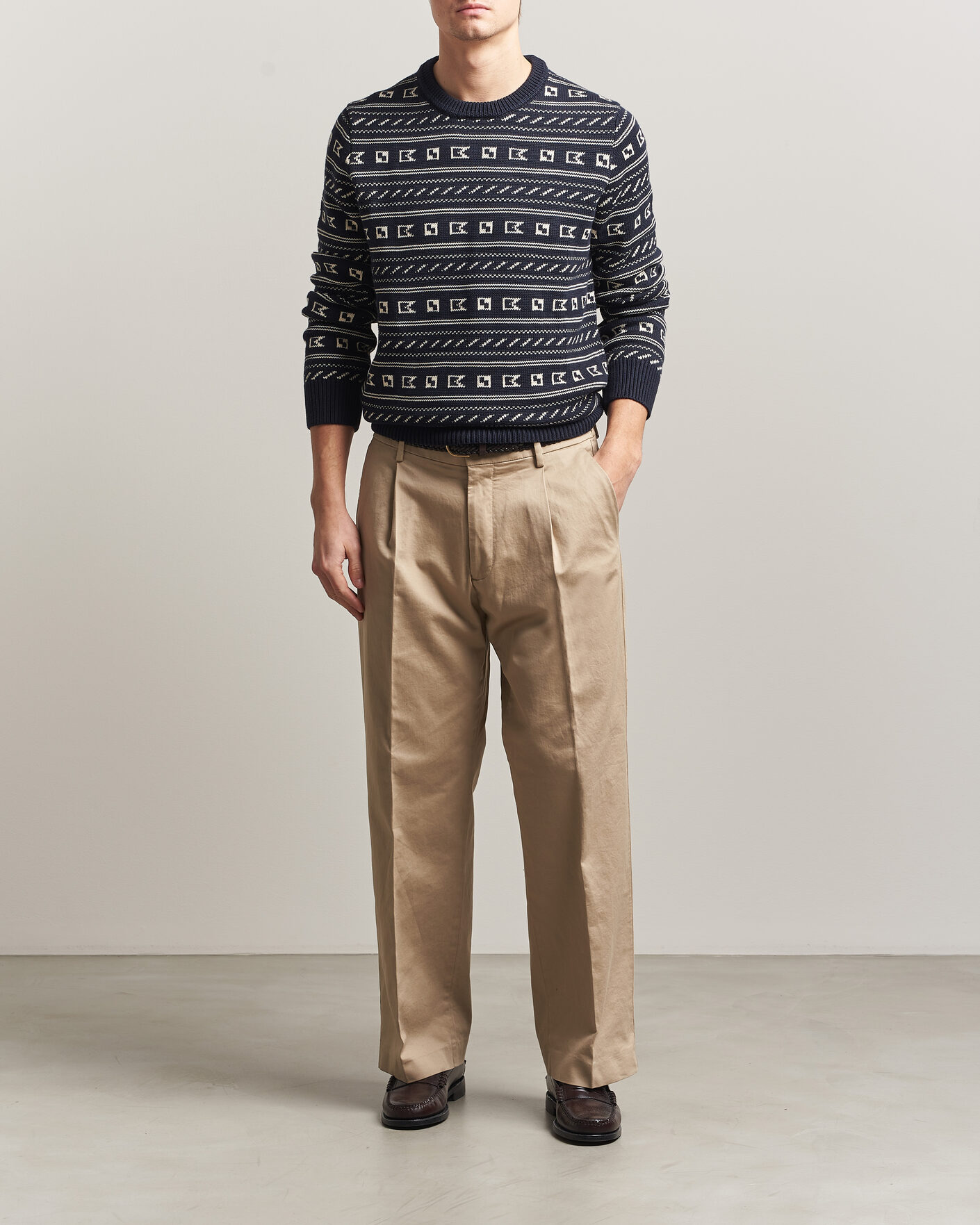 Men | Sweaters & Knitwear | Morris | Barrington Oneck Navy