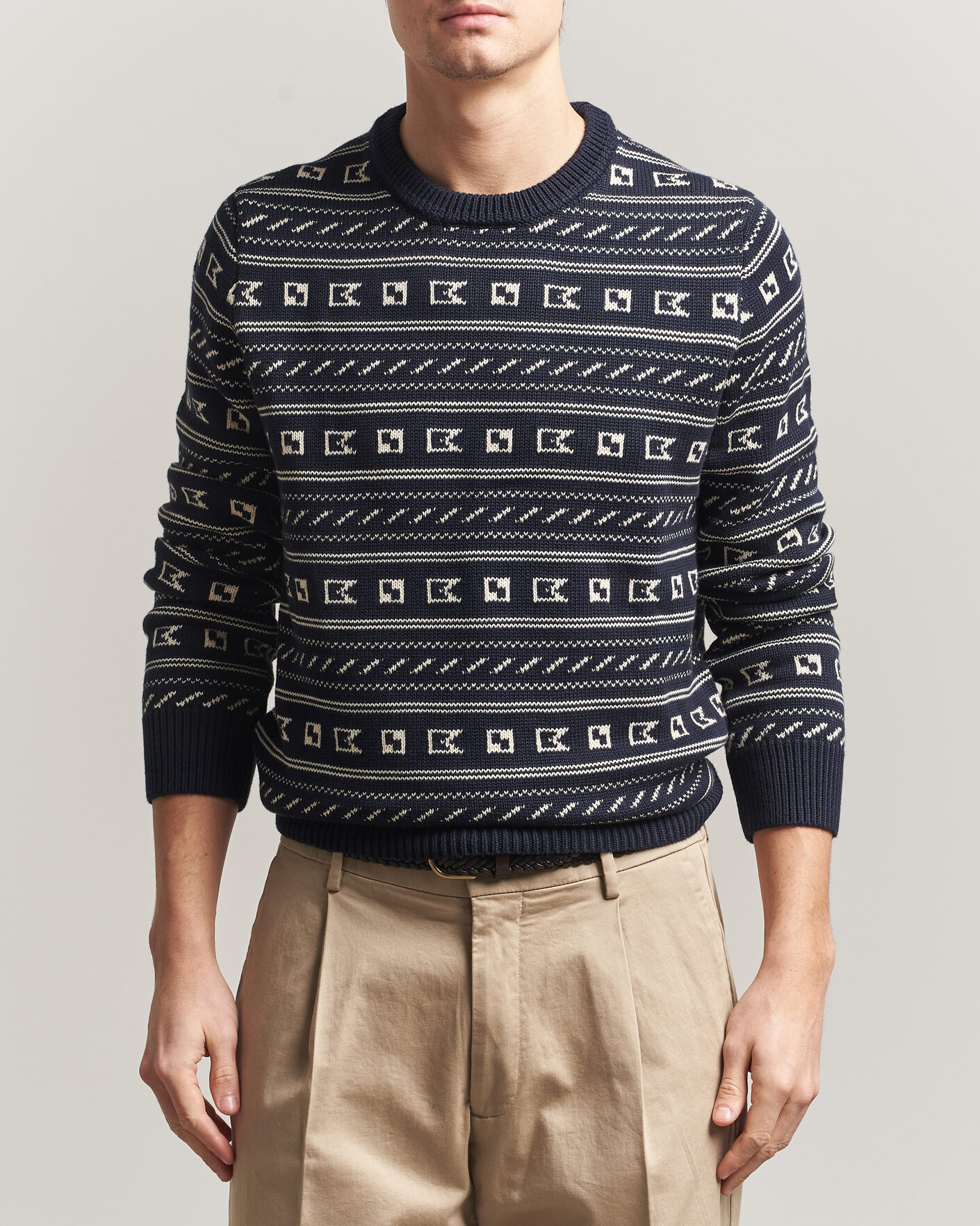 Men | Sweaters & Knitwear | Morris | Barrington Oneck Navy