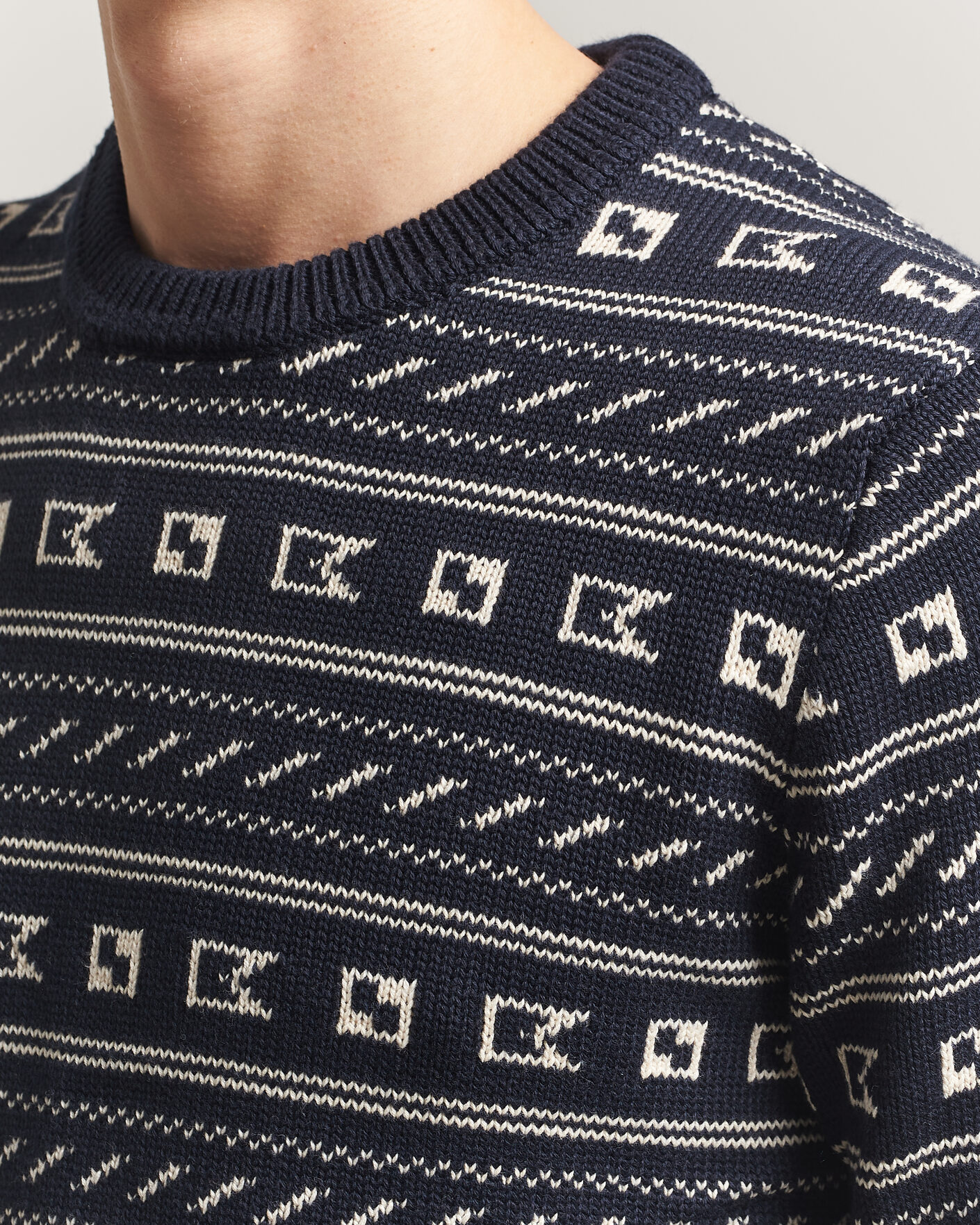 Men | Sweaters & Knitwear | Morris | Barrington Oneck Navy