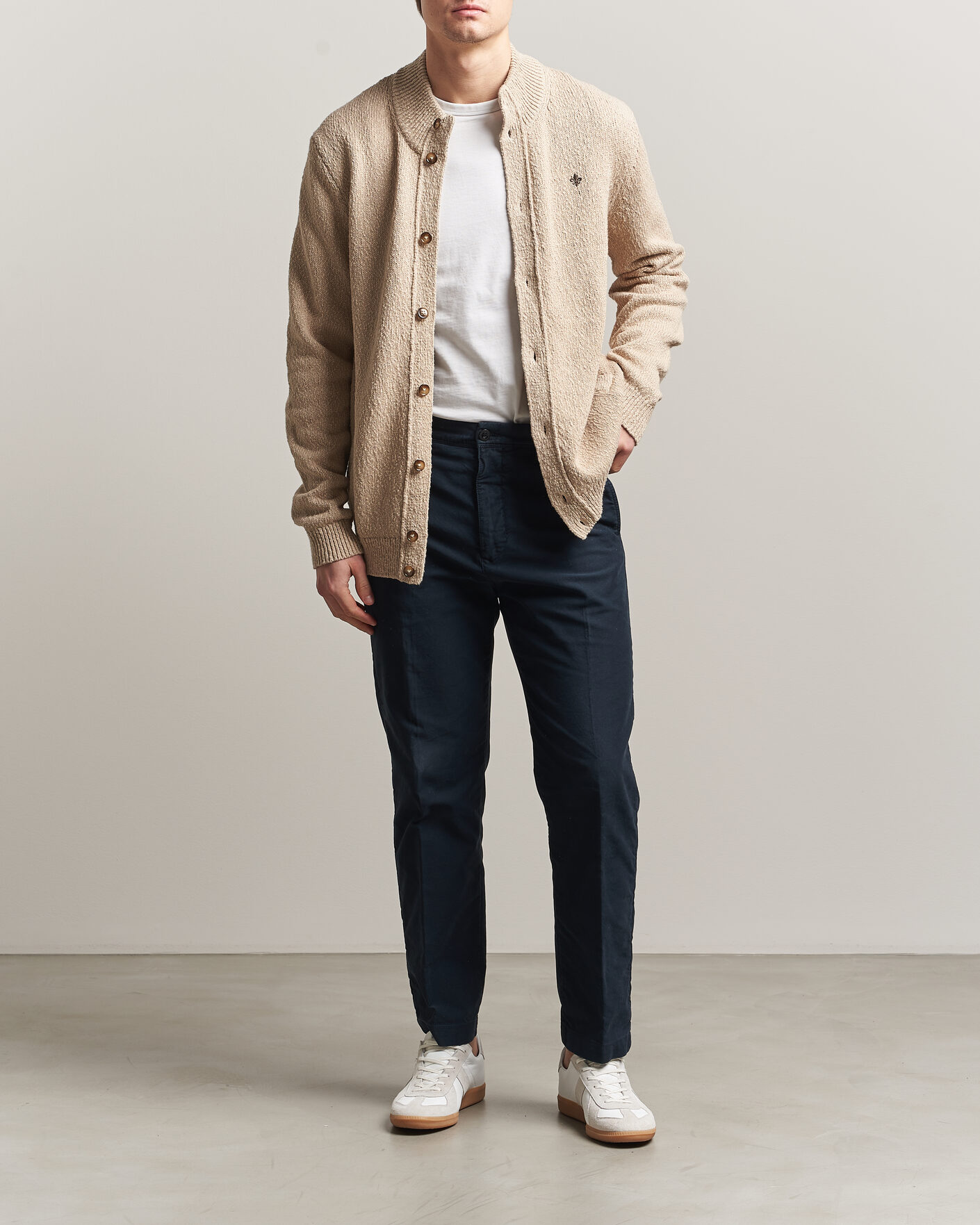 Men | Sweaters & Knitwear | Morris | Windham Button Cardigan Khaki