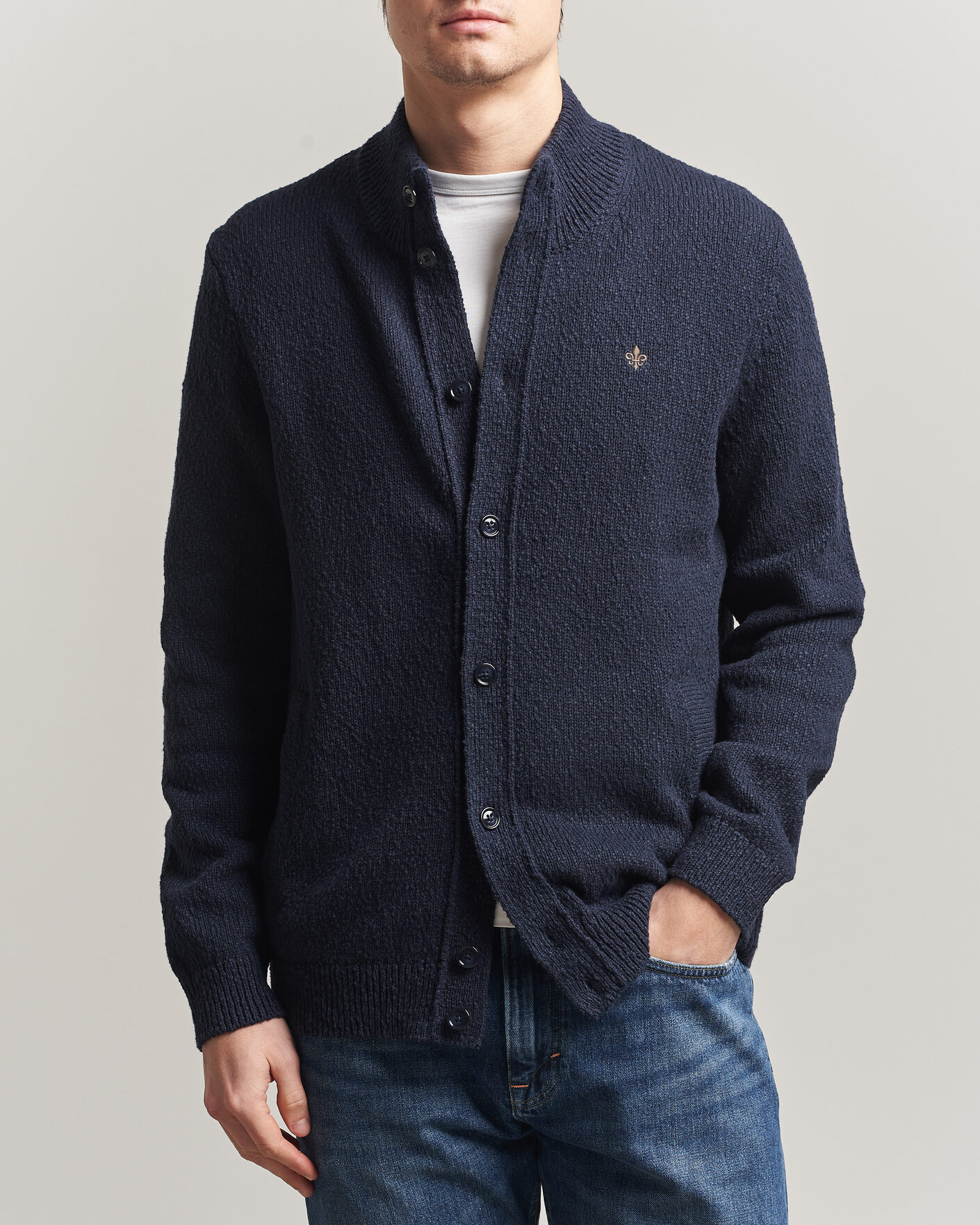 Men | Sweaters & Knitwear | Morris | Windham Button Cardigan Navy