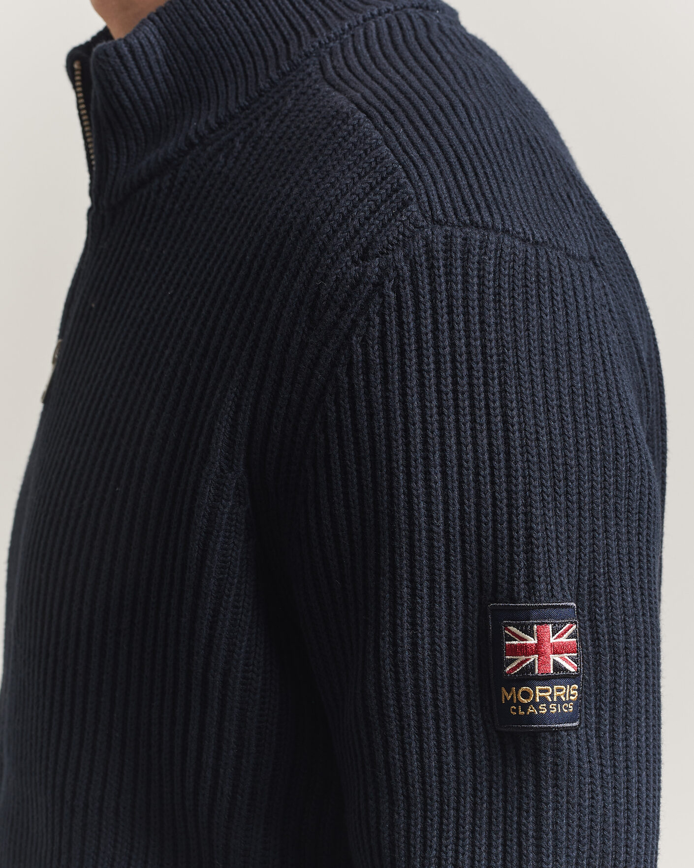 Men | Sweaters & Knitwear | Morris | Brenton Full-Zip Cardigan Navy