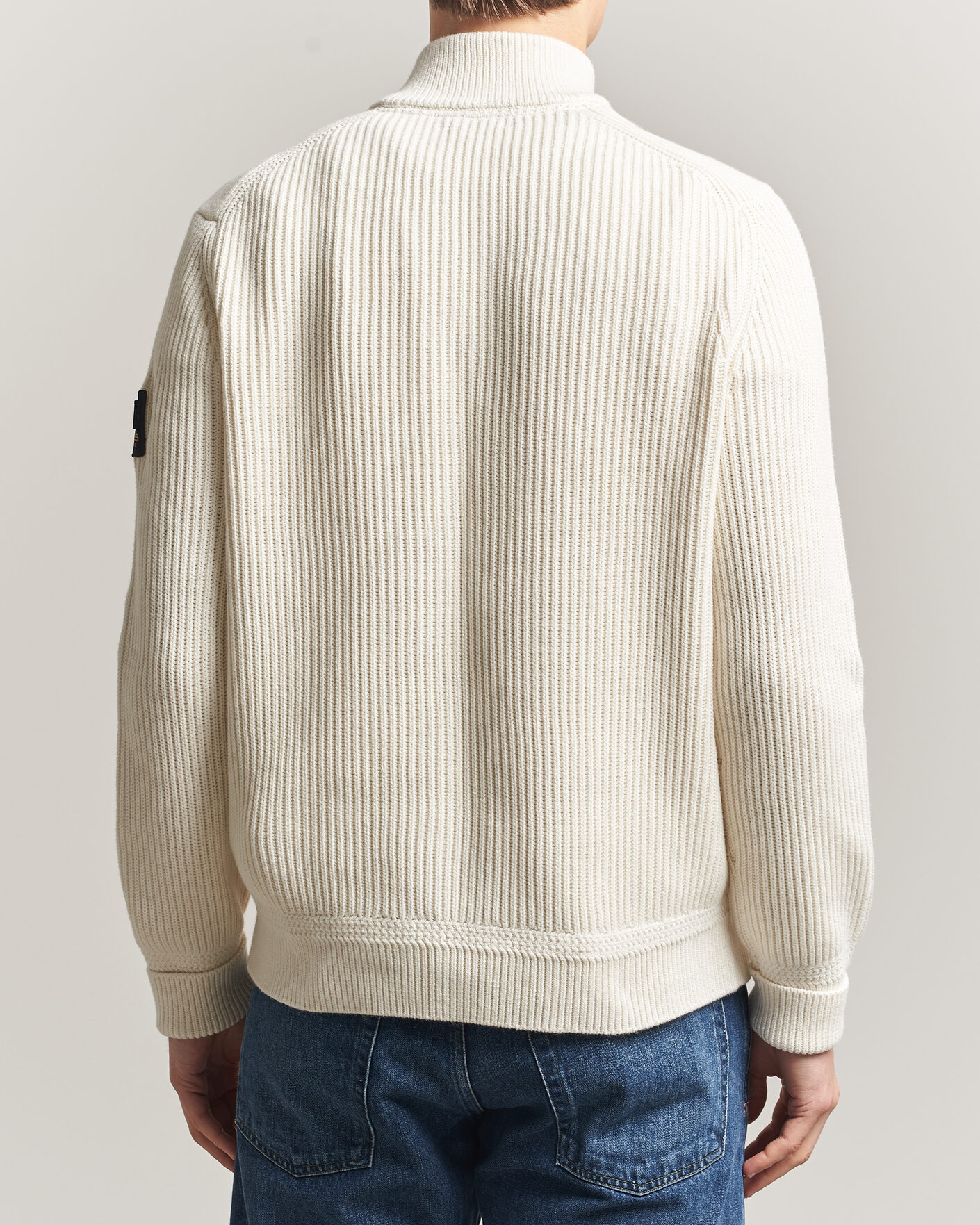Men | Sweaters & Knitwear | Morris | Brenton Half-Zip Off White