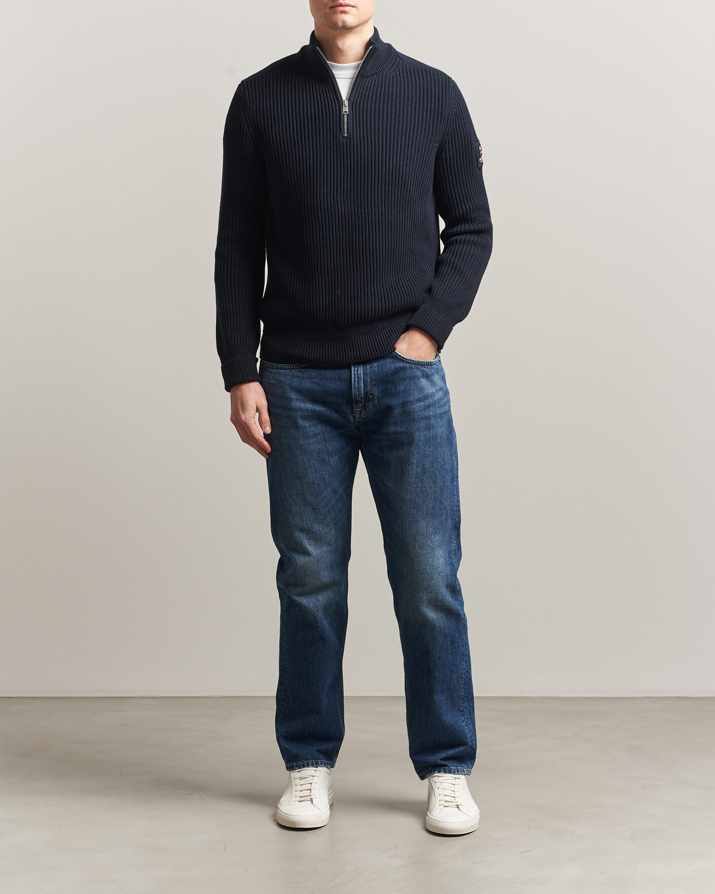 Men | Sweaters & Knitwear | Morris | Brenton Half-Zip Navy
