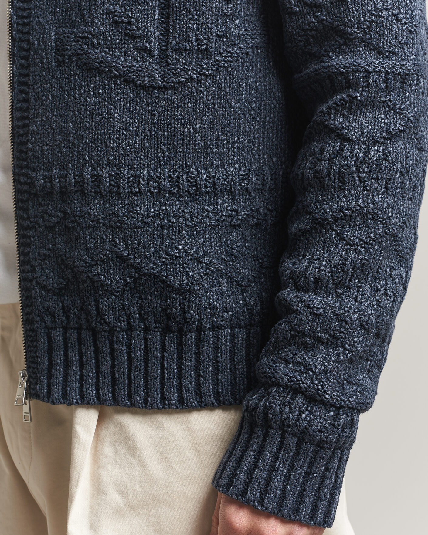 Men | Sweaters & Knitwear | Morris | Chatham Knitted Jacket Navy