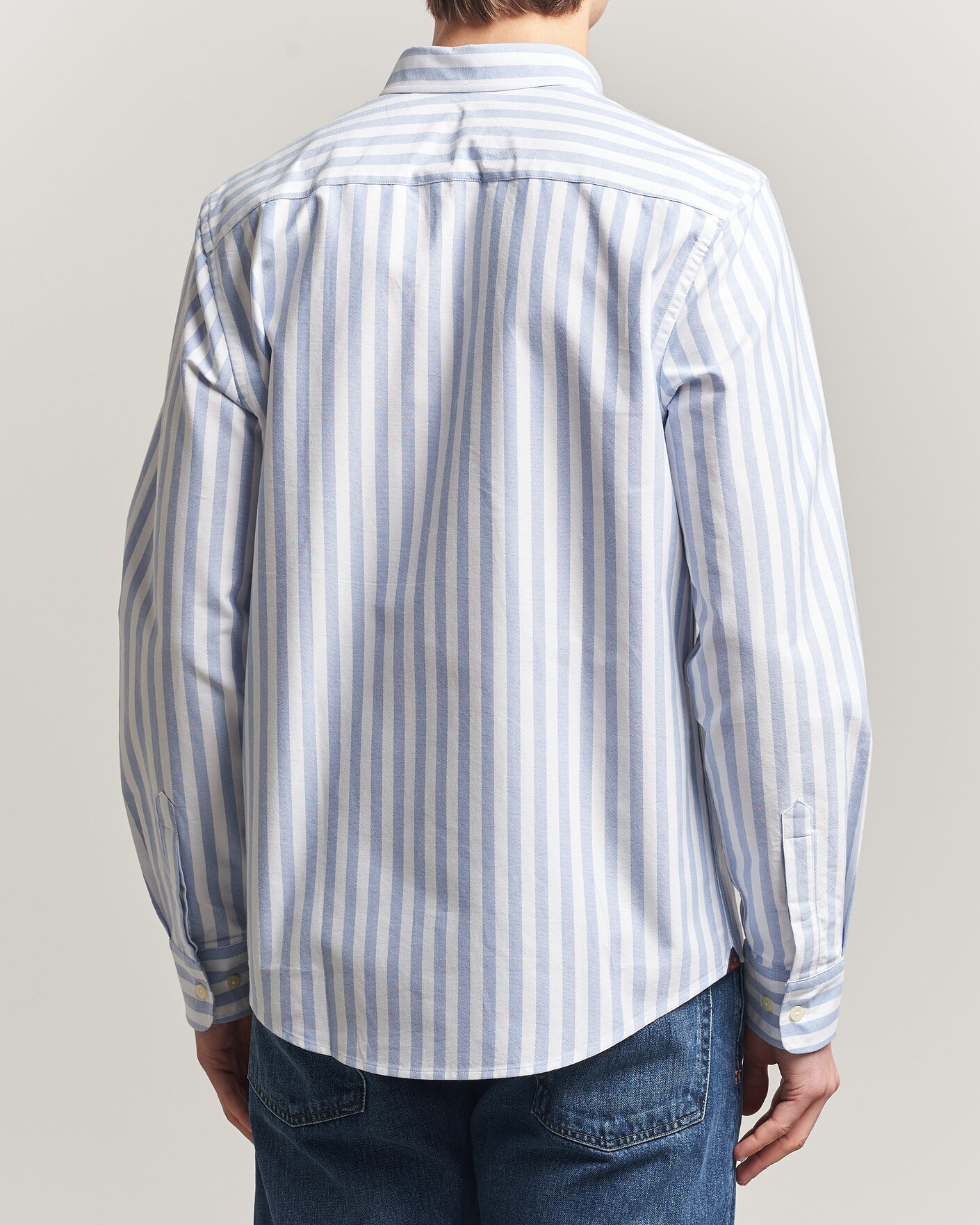 Men | Shirts | Morris | Douglas Striped Oxford Shirt Light Blue