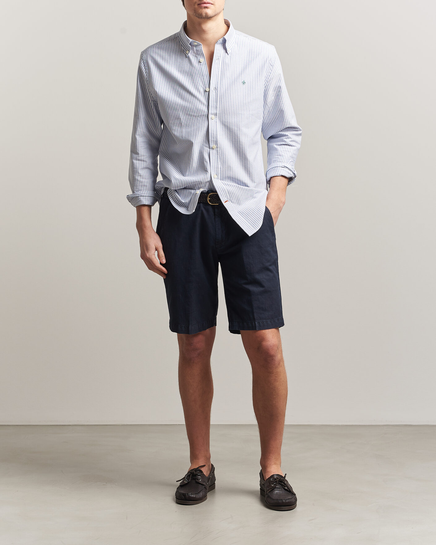 Men | Shirts | Morris | Douglas Striped Oxford Shirt Dark Blue