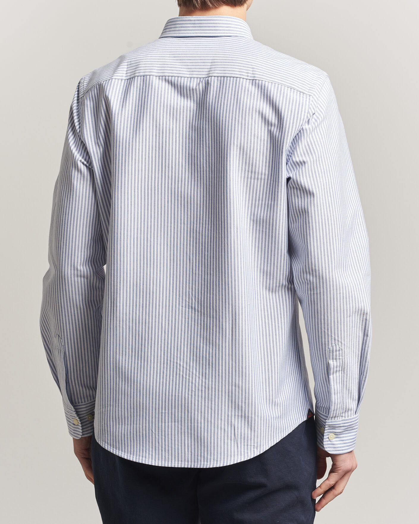 Men | Shirts | Morris | Douglas Striped Oxford Shirt Dark Blue
