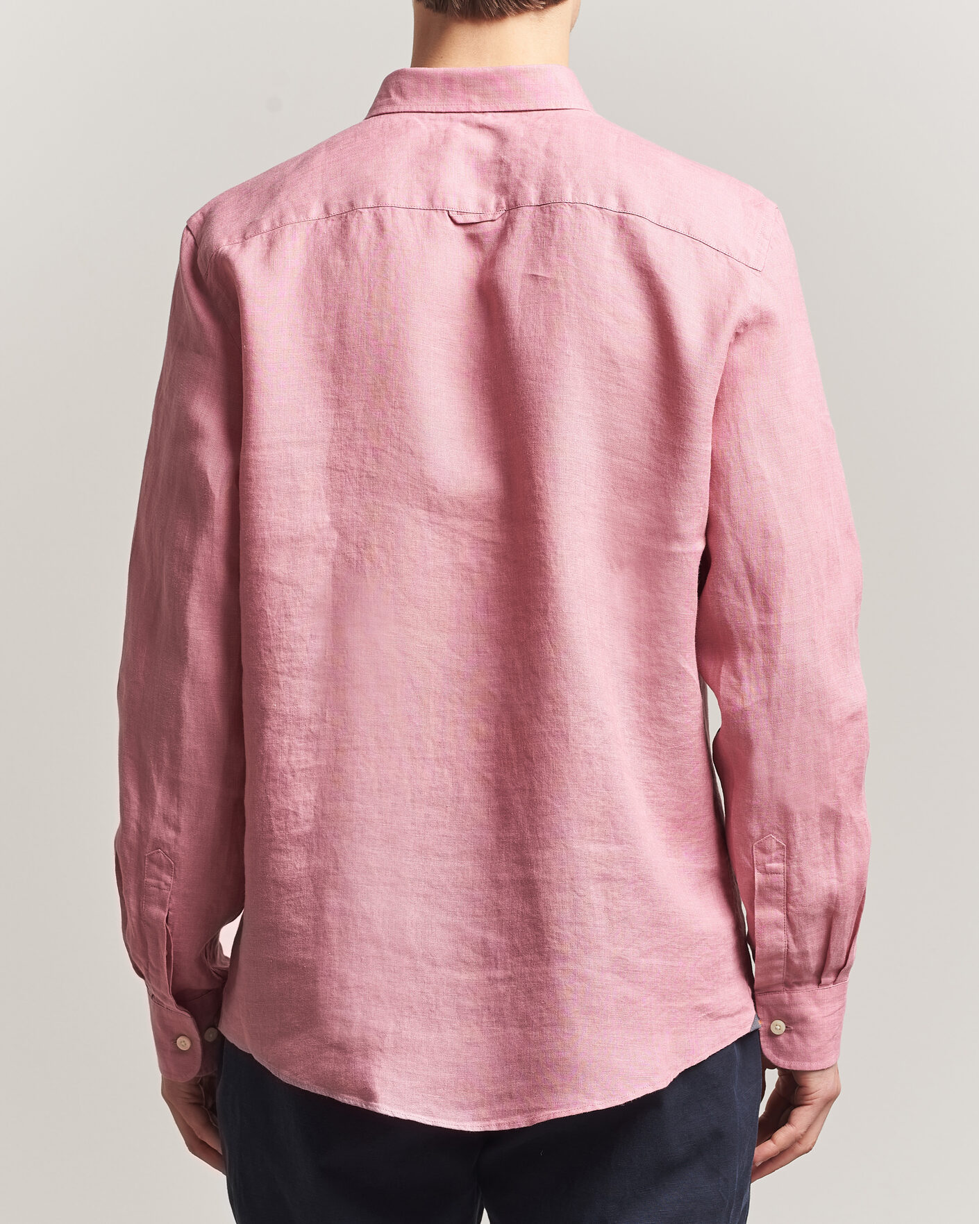 Men | Shirts | Morris | Douglas Button Down Linen Shirt Pink