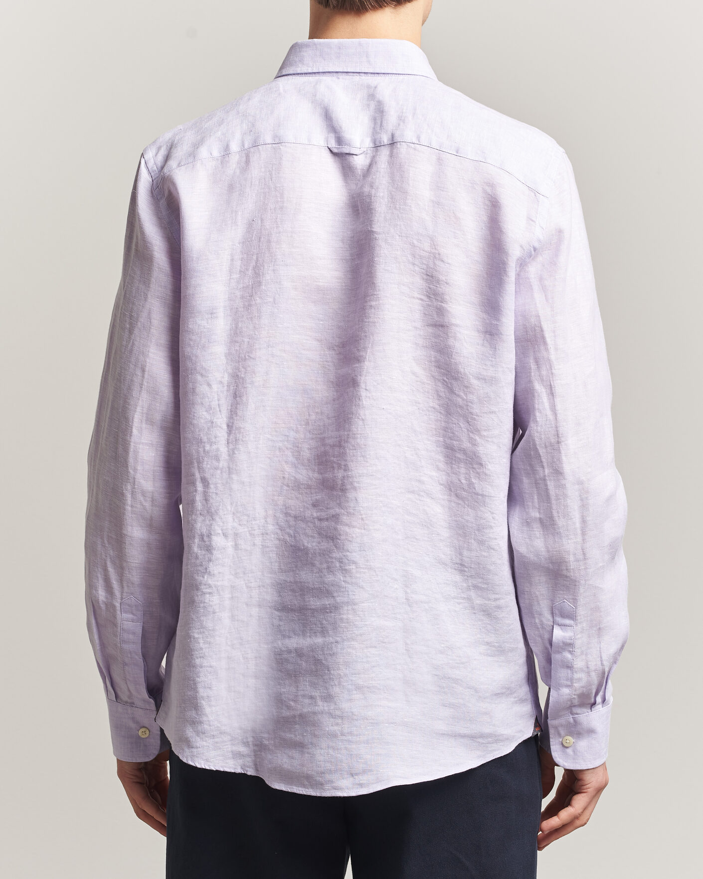 Men | Shirts | Morris | Douglas Button Down Linen Shirt Purple
