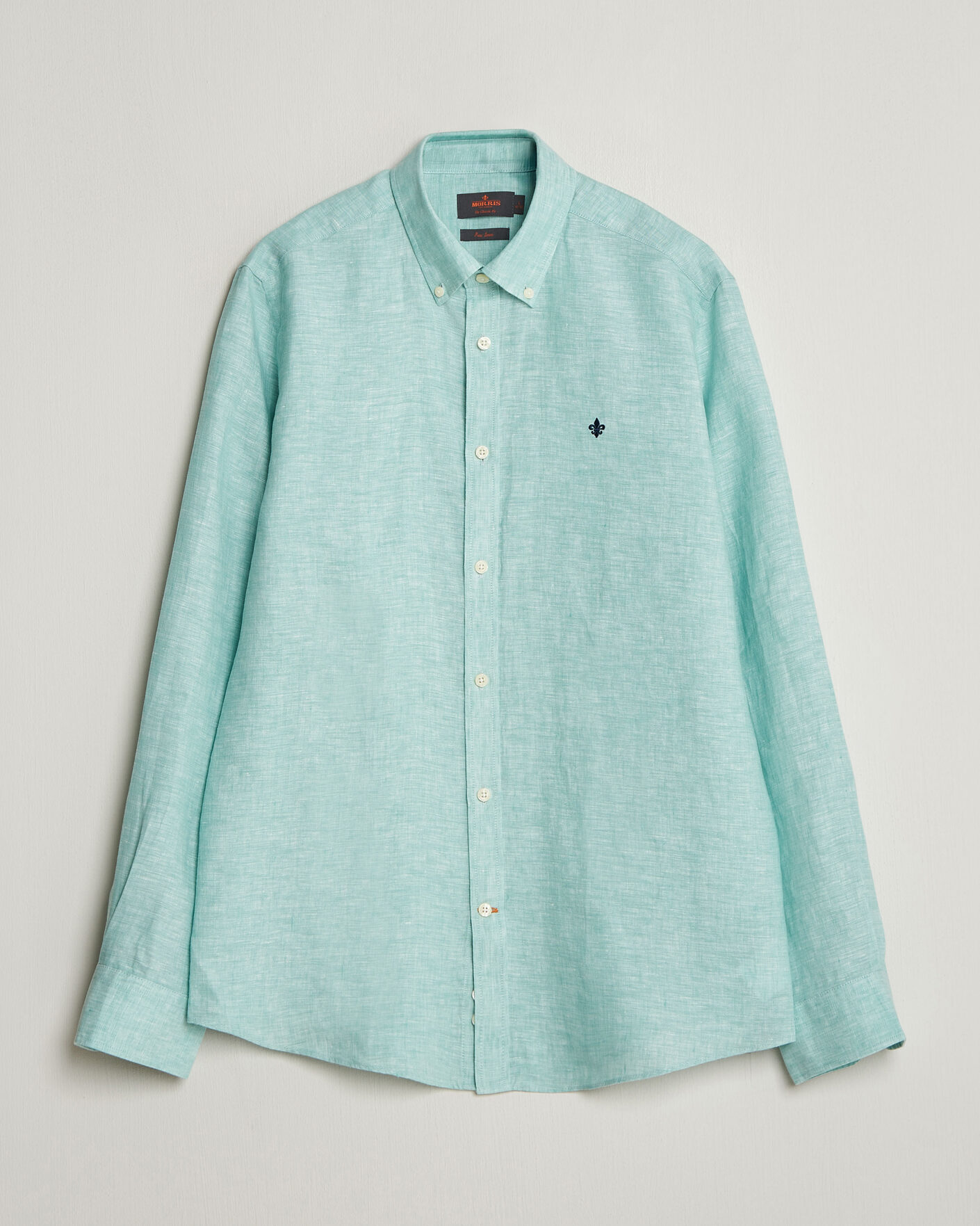 Men | Shirts | Morris | Douglas Button Down Linen Shirt Green