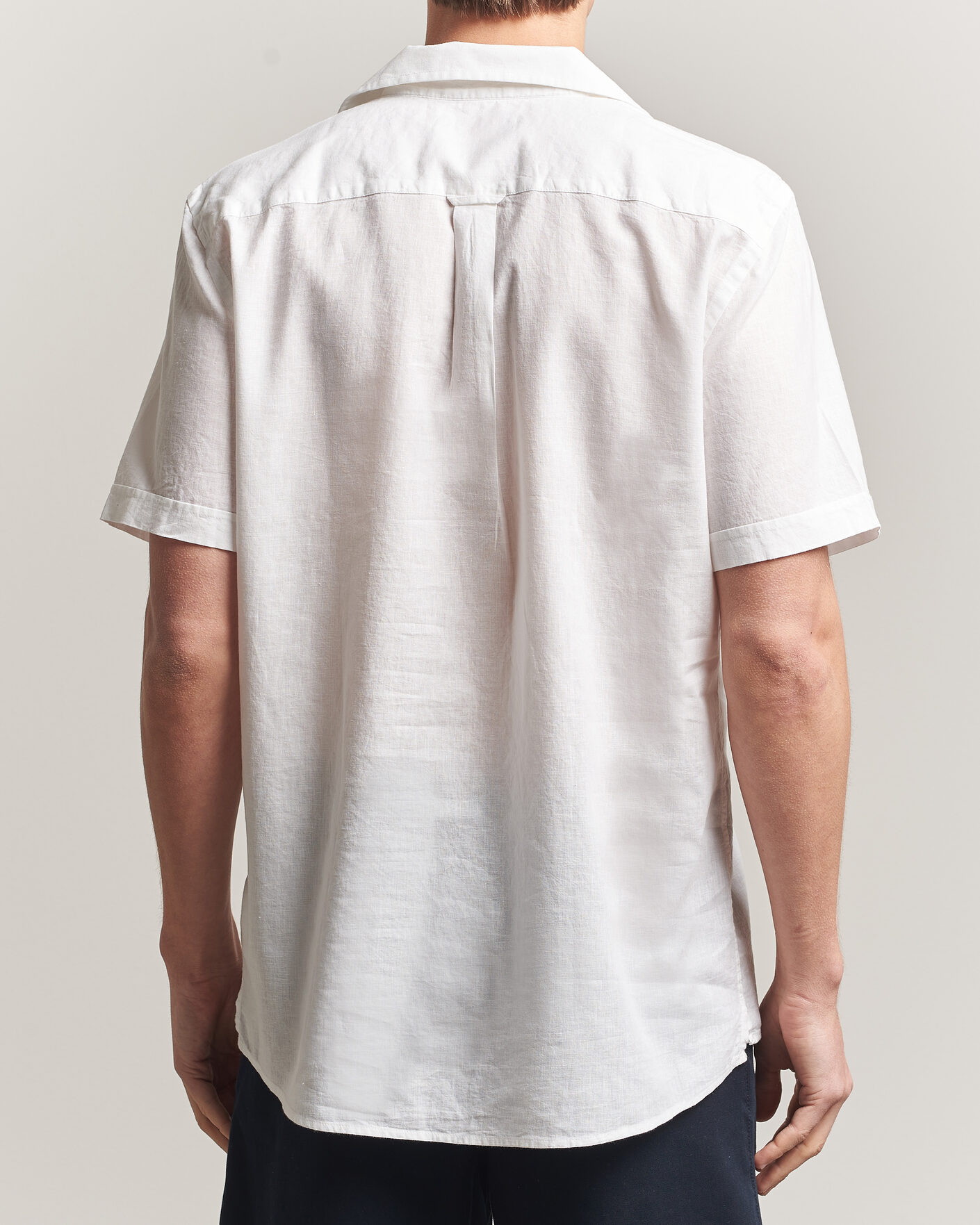 Men | Shirts | Morris | Resort Short Sleeve Linen Shirt White