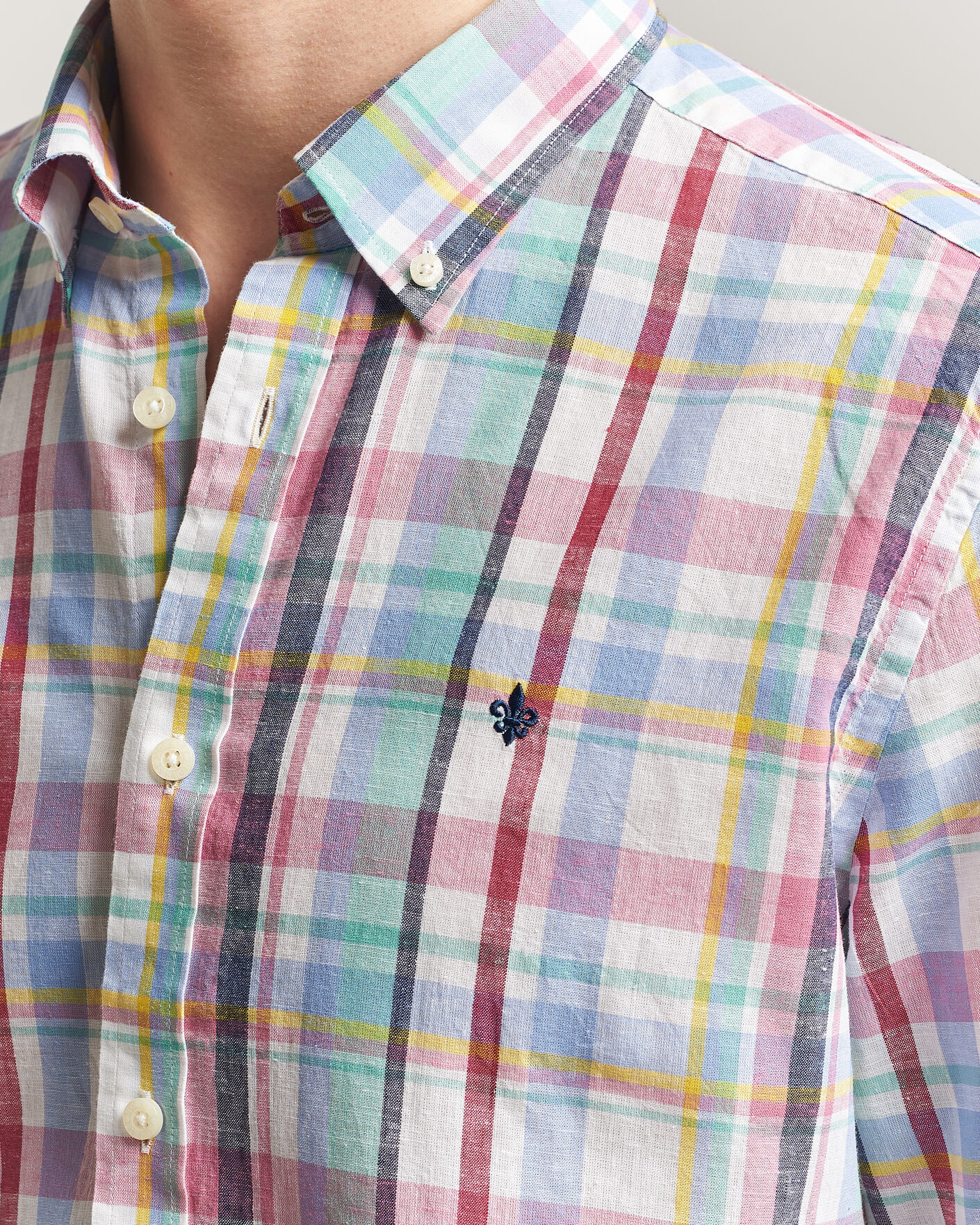 Men | Shirts | Morris | Preppy Check Linen Shirt Multi