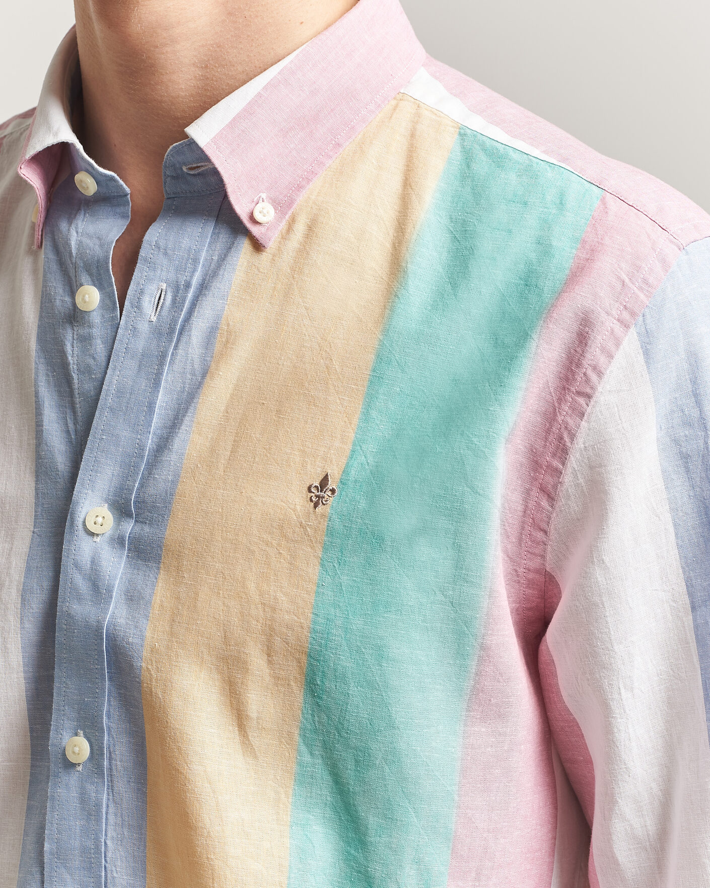 Men | Shirts | Morris | Happy Striped Linen Shirt Multi