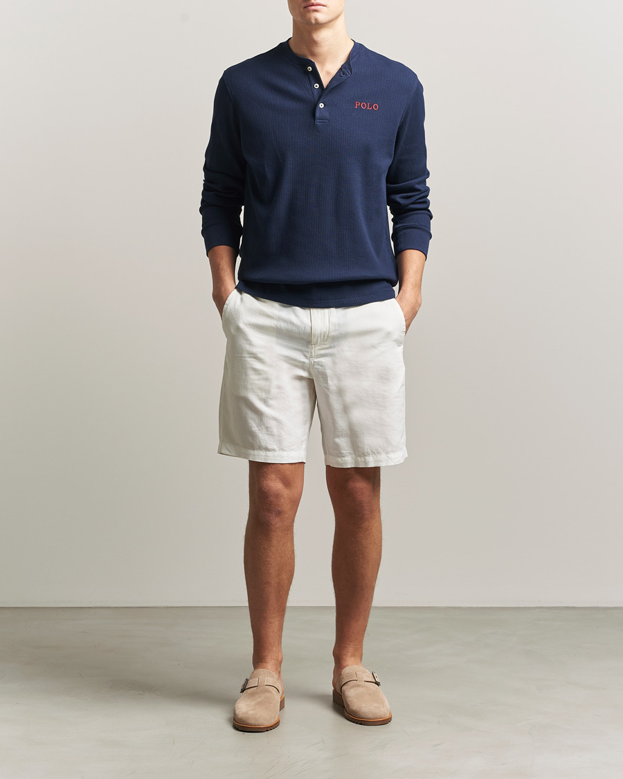 Men | Pyjamas & Robes | Polo Ralph Lauren | Waffle Henley Loungewear Cruise Navy