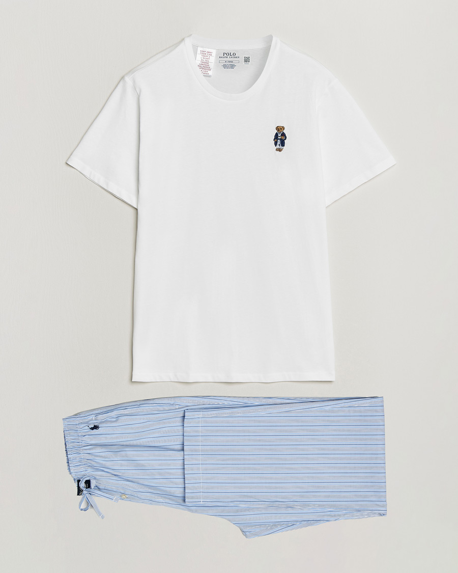 Men | Pyjamas & Robes | Polo Ralph Lauren | Cotton Pyjama Set Andrew Stripe/White