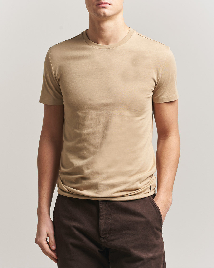 Men | T-Shirts | Polo Ralph Lauren | 3-Pack Crew Neck T-Shirt Island/Khaki/Navy