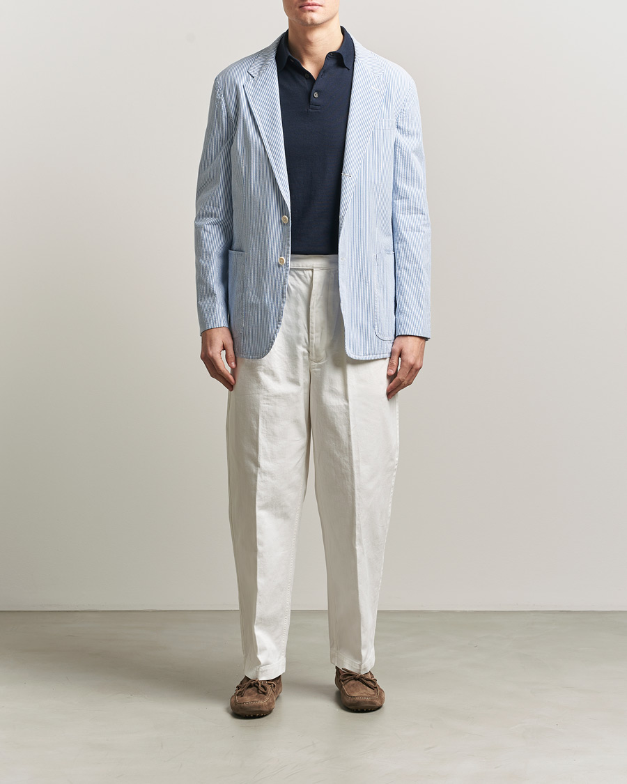 Men | Blazers | Polo Ralph Lauren | Seersucker Sportcoat Bright Blue/White