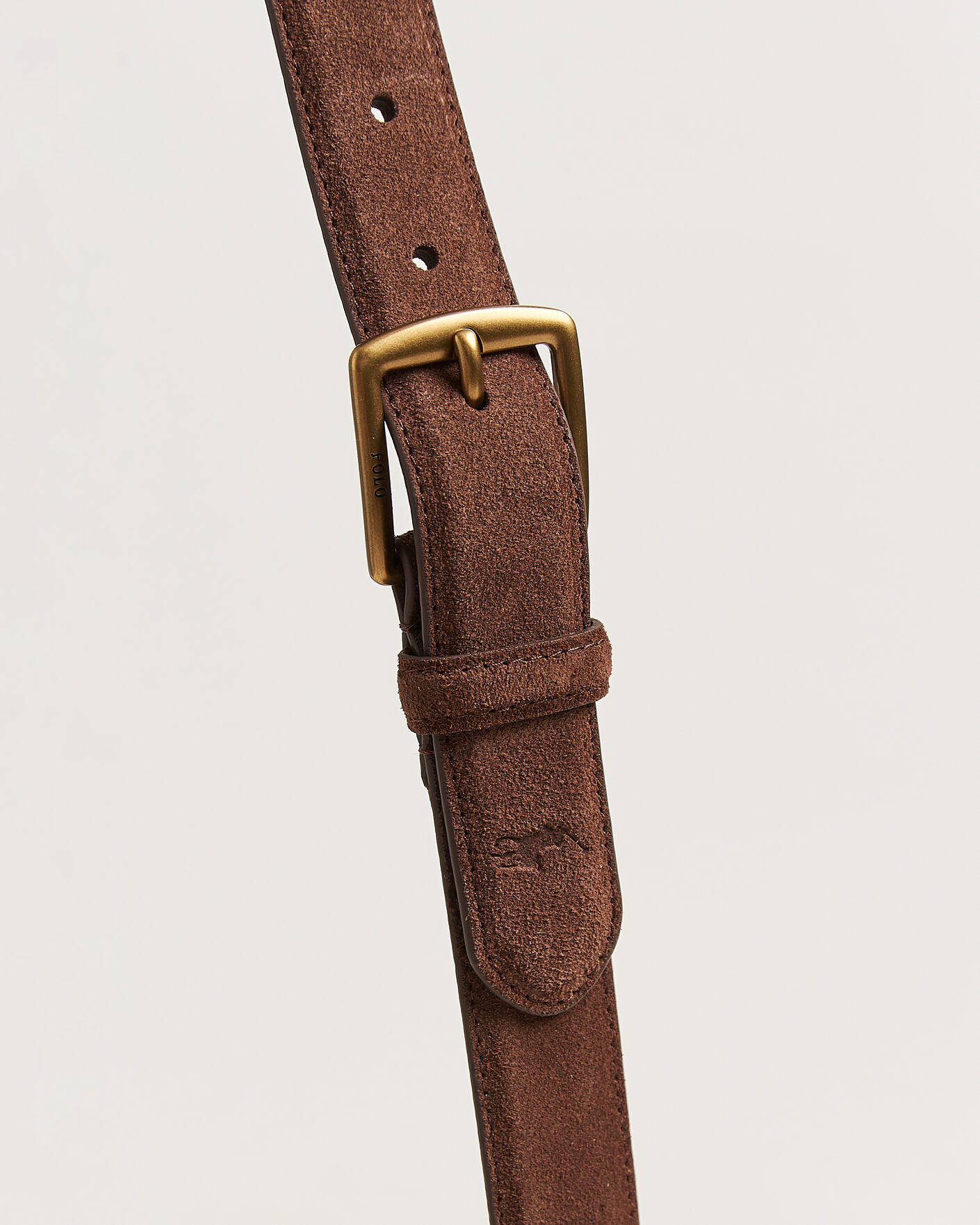 Men | Belts | Polo Ralph Lauren | Suede Belt Dark Brown